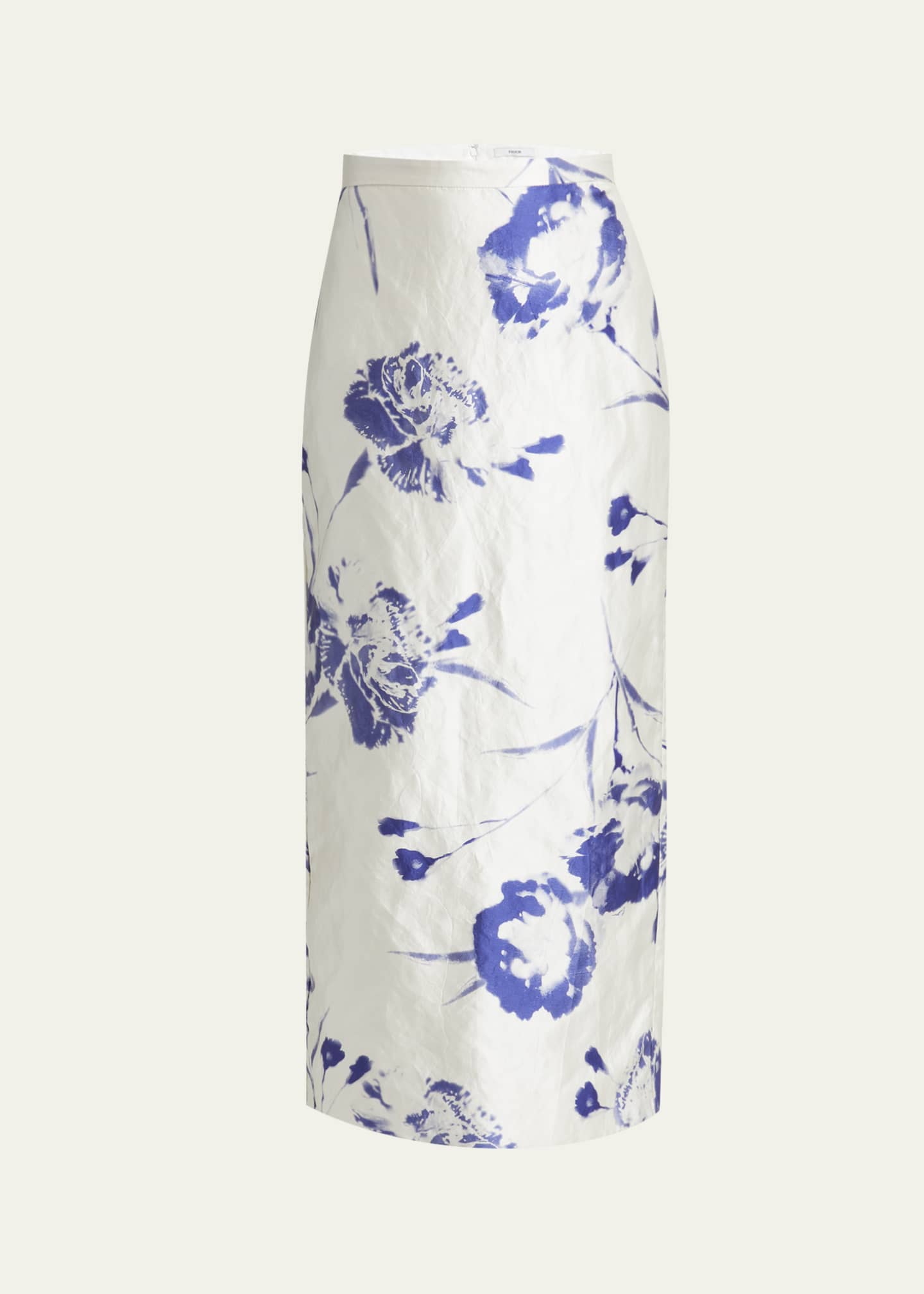 Floral Pencil Midi Skirt
