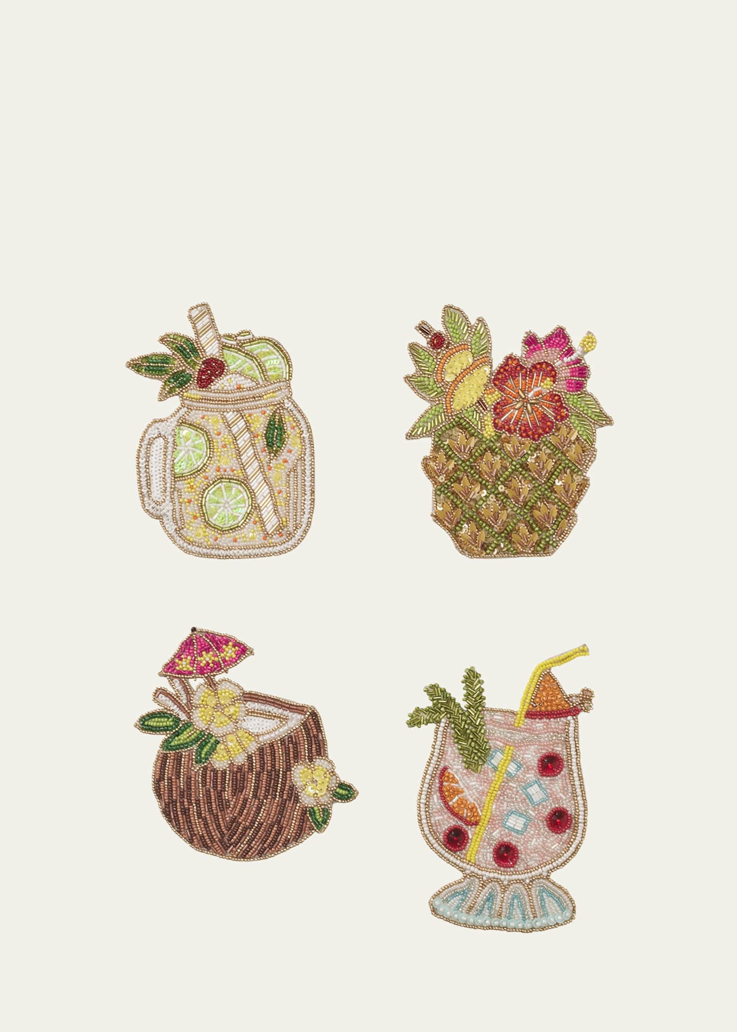 Kim Seybert Happy Hour Beaded Coasters, Set of 4 Image 1 of 2