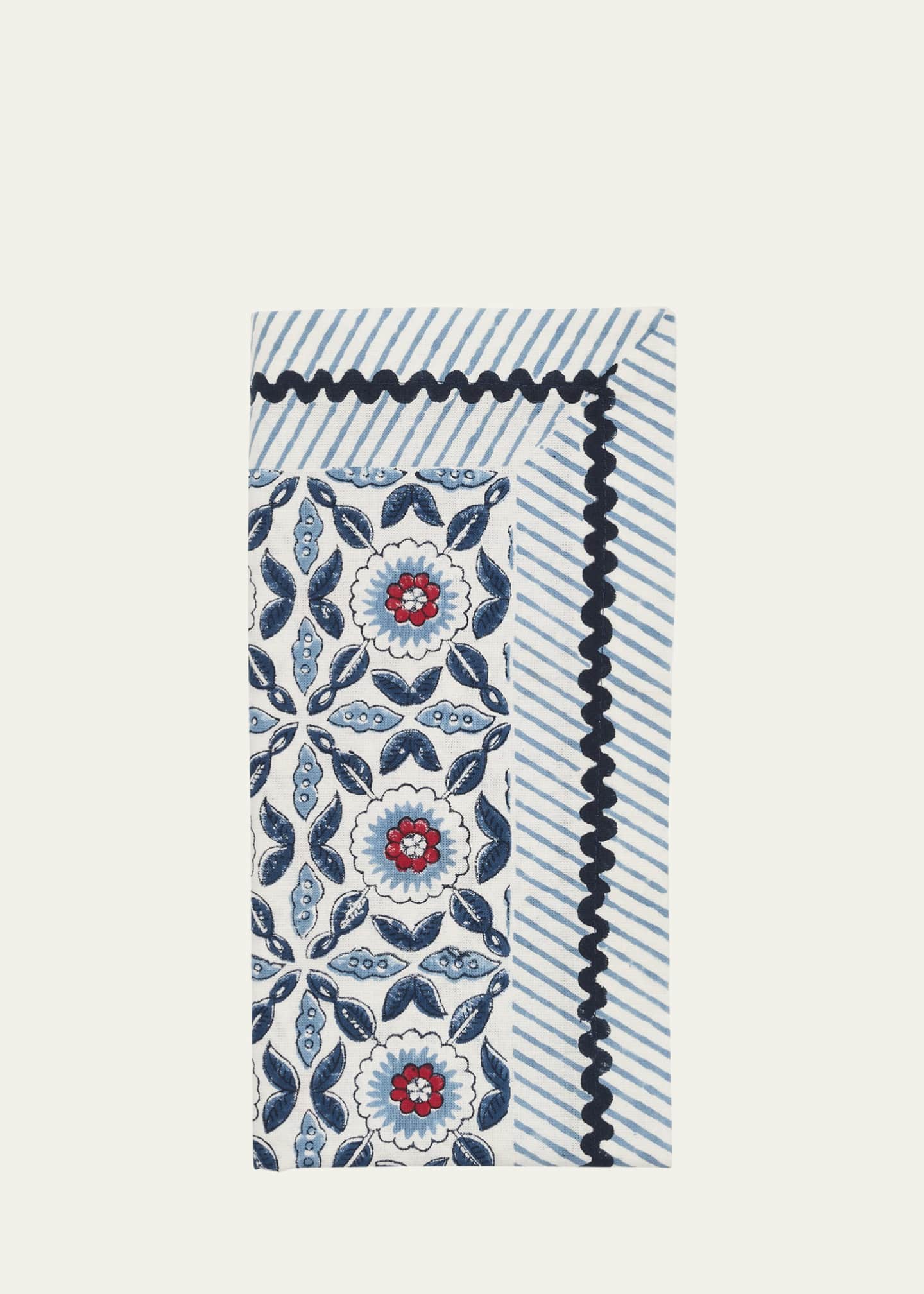 Kim Seybert Majorelle Block-Printed Napkin Image 2 of 3