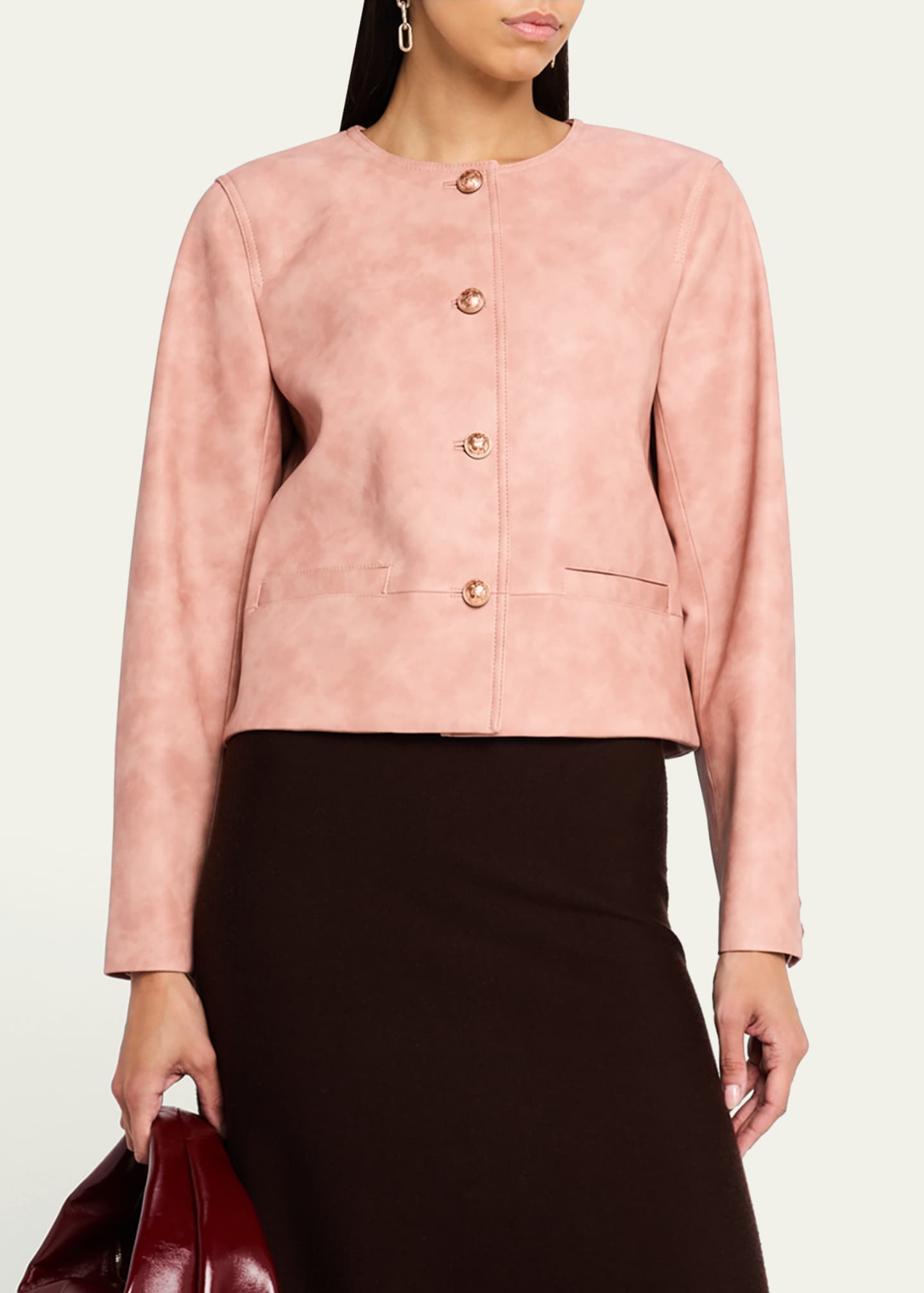 Kobi Halperin Lyles Boxy Faux Leather Jacket Image 4 of 5