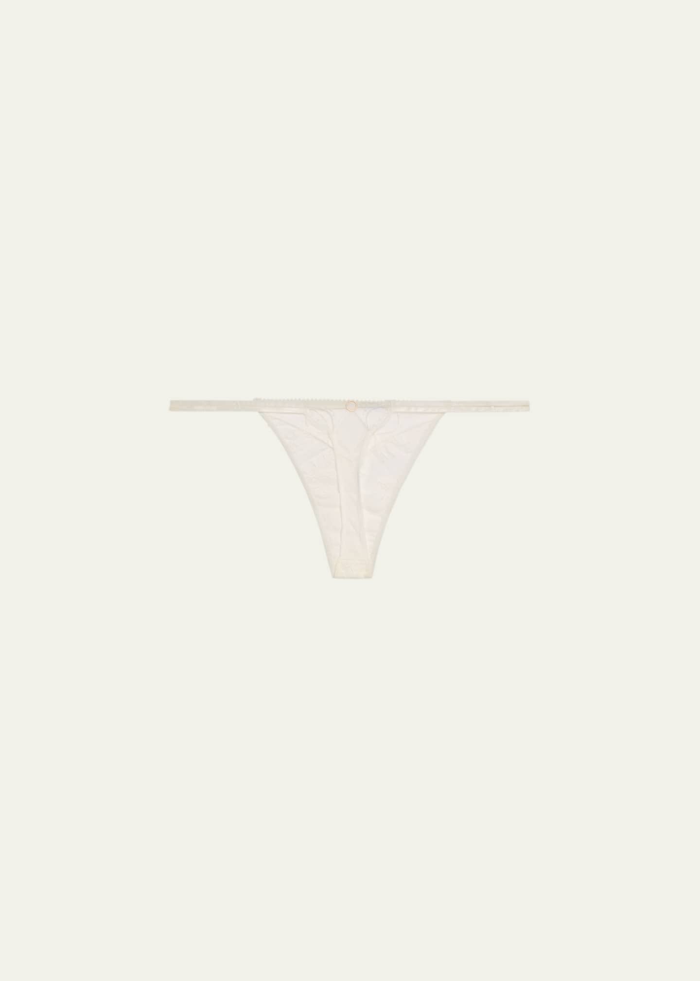 Lise Charmel Bellissime Amour Low-Rise Lace & Tulle Thong Image 2 of 2