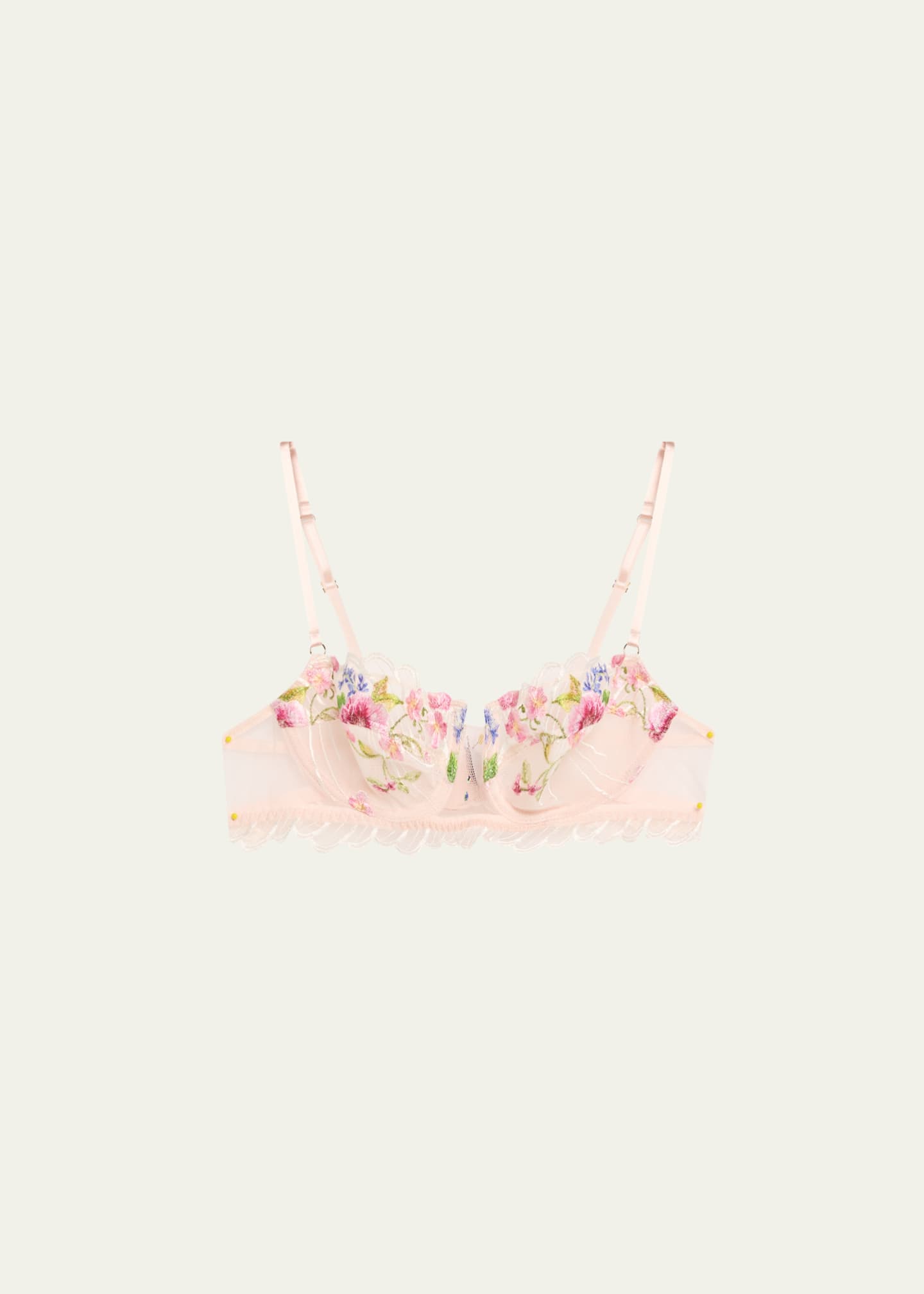 Lise Charmel Libertine en Fleurs Embroidered Tulle Demi Bra Image 1 of 2