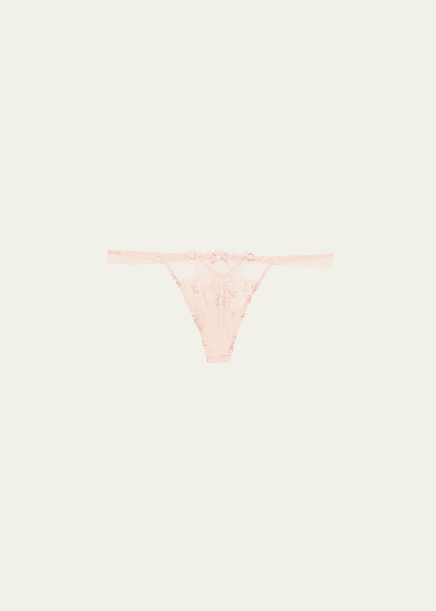 Lise Charmel Libertine en Fleurs Embroidered Tulle G-String Image 2 of 2