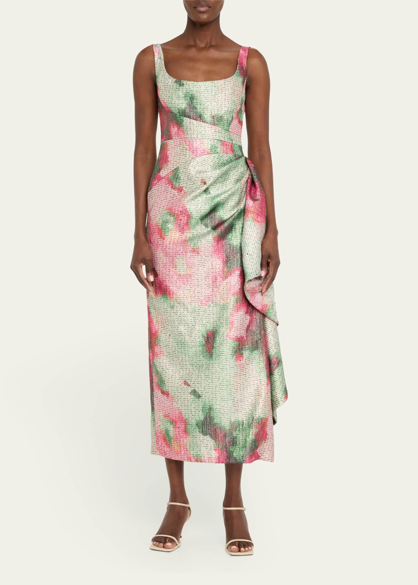 Florence Scoop-Neck Midi Sheath Dress