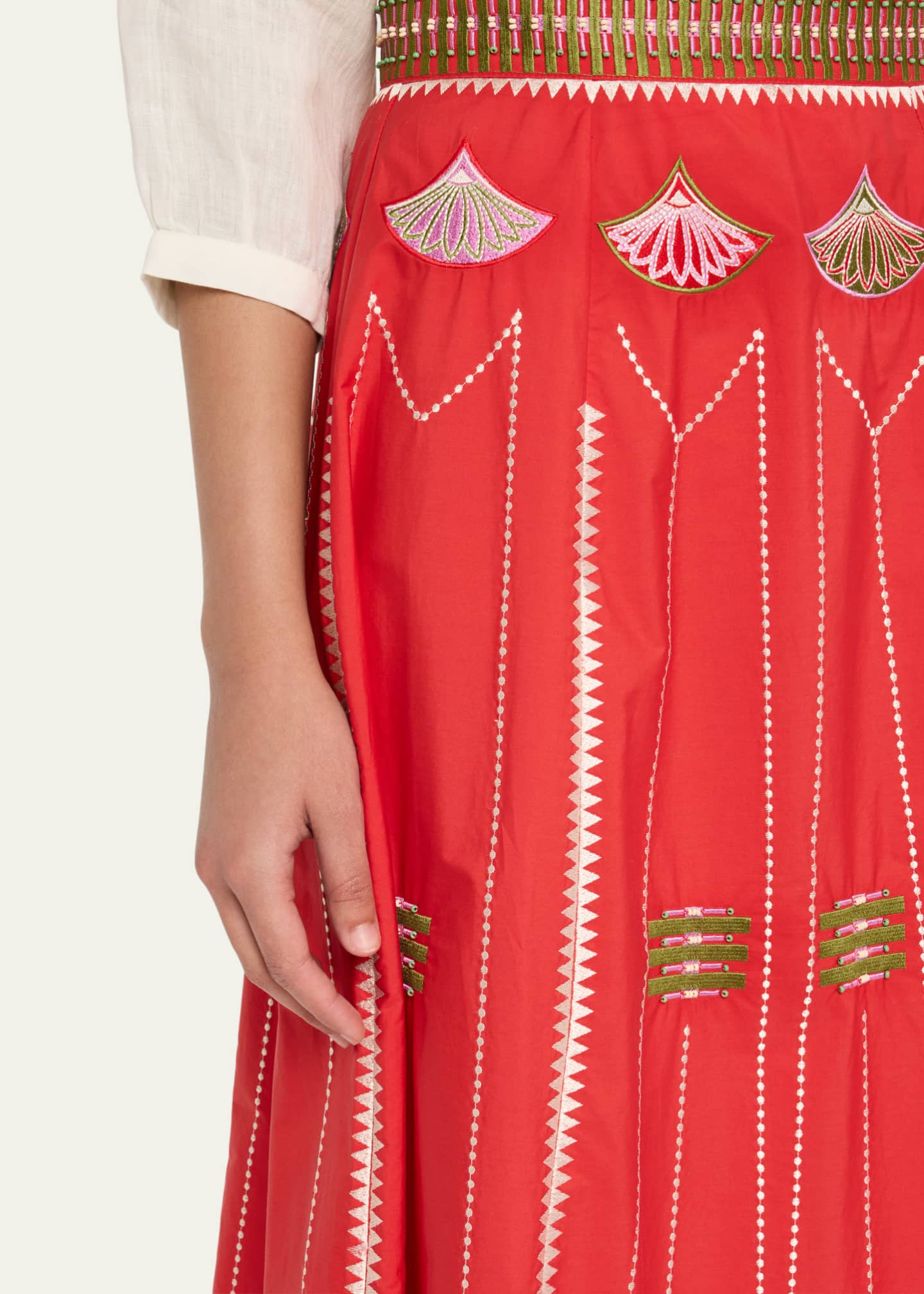 Camille Japanese Peacock Beaded Skirt - Thumbnail 5