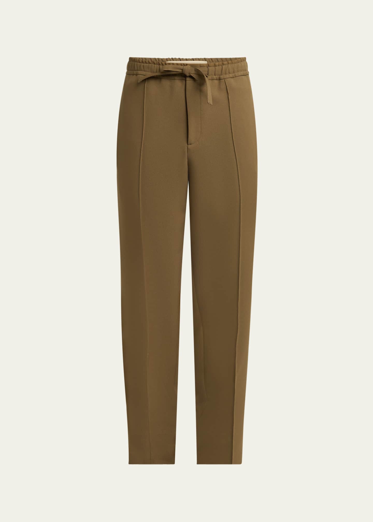 Valentino Garavani Men's Pintuck-Front Drawstring Pants Image 1 of 5