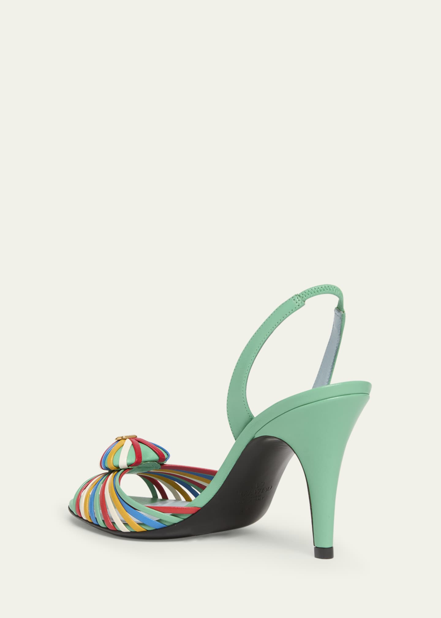 サンダル・ミュール Valentino Garavani Multicolor Leather  Sandals Valentino Garavani Royal Heart Multicolor Leather Sandals