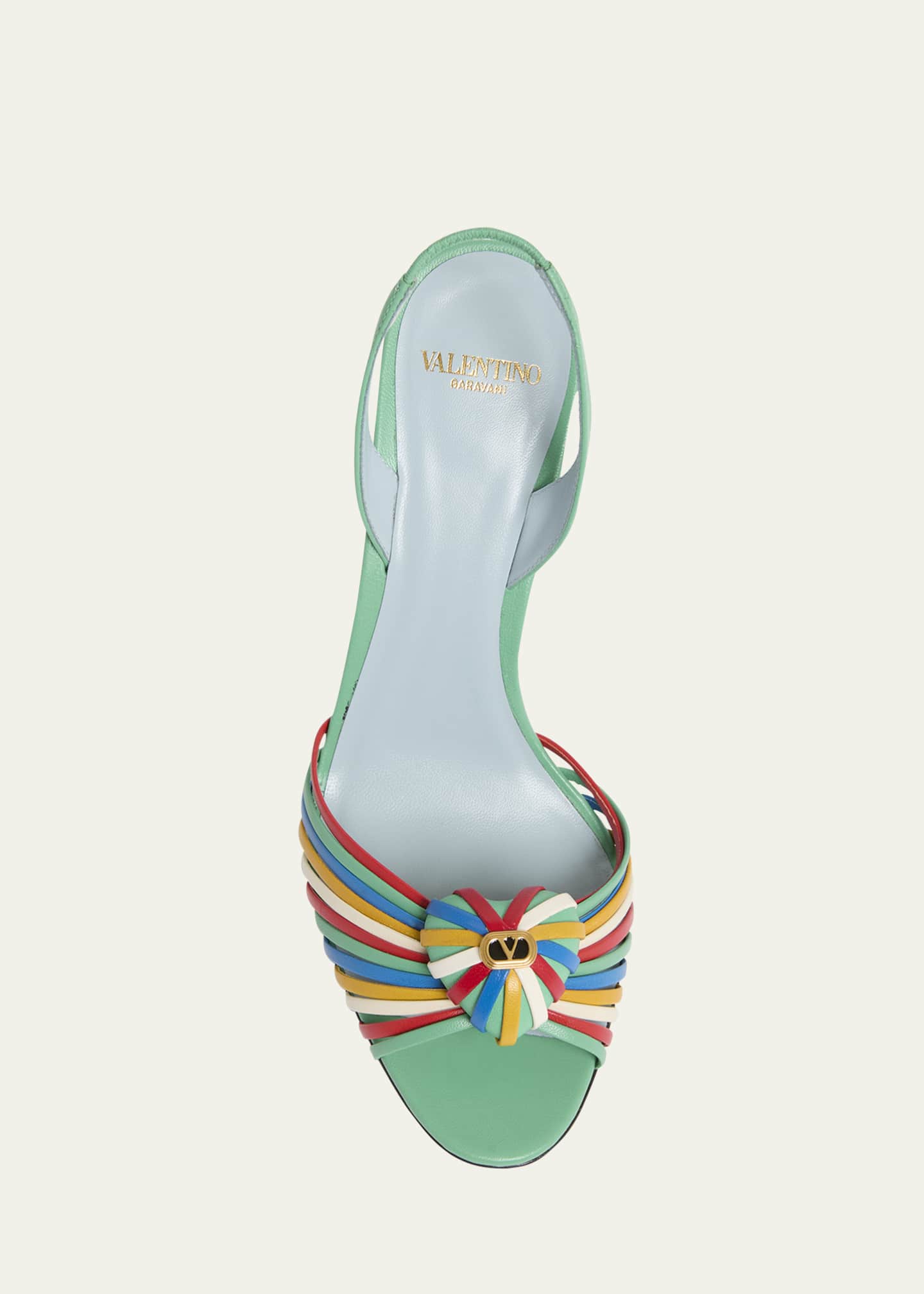 サンダル・ミュール Valentino Garavani Multicolor Leather  Sandals Valentino Garavani Royal Heart Multicolor Leather Sandals