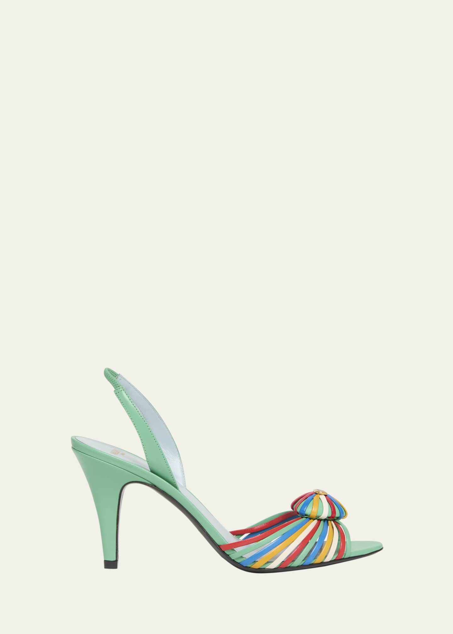 サンダル・ミュール Valentino Garavani Multicolor Leather  Sandals Valentino Garavani Royal Heart Multicolor Leather Sandals