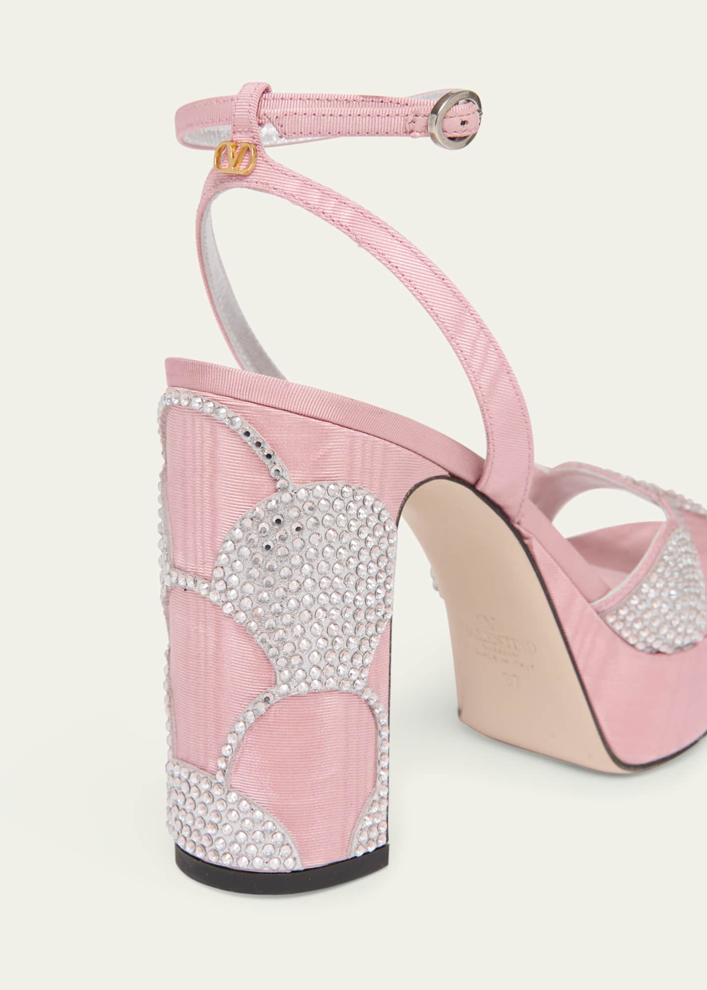 Valentino Garavani Bowow Strass Scallop Platform Sandals Image 5 of 6