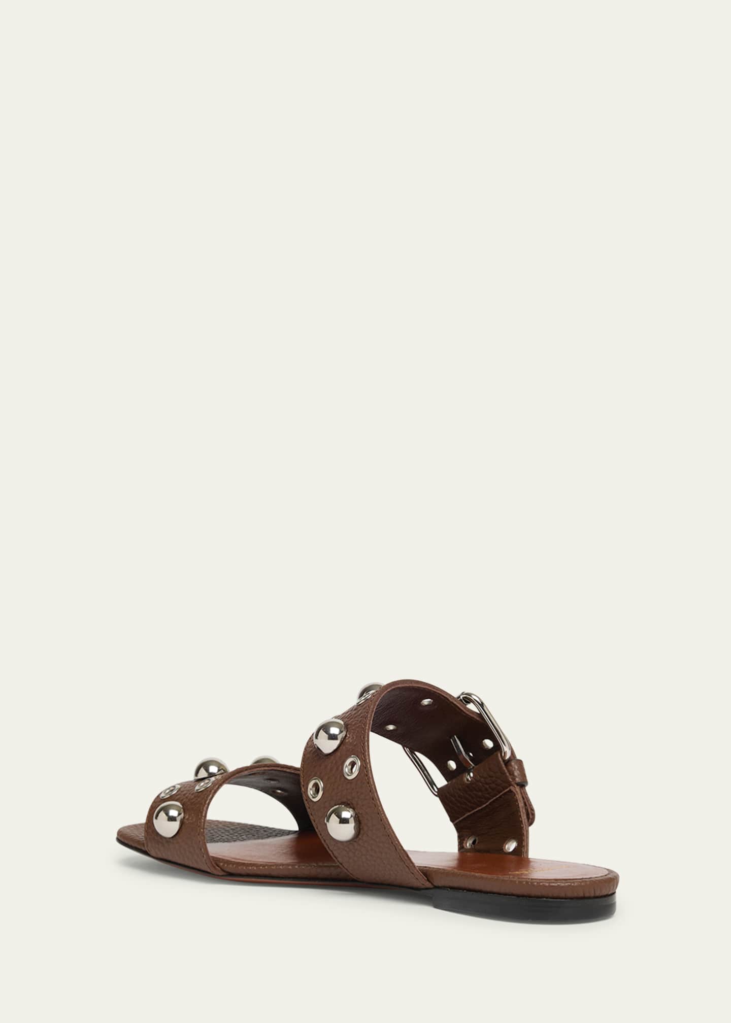サンダル・ミュール Valentino Garavani Nellcote Flat Sandals In Suede Valentino Garavani Nellcote Studded Suede Flat Sandals