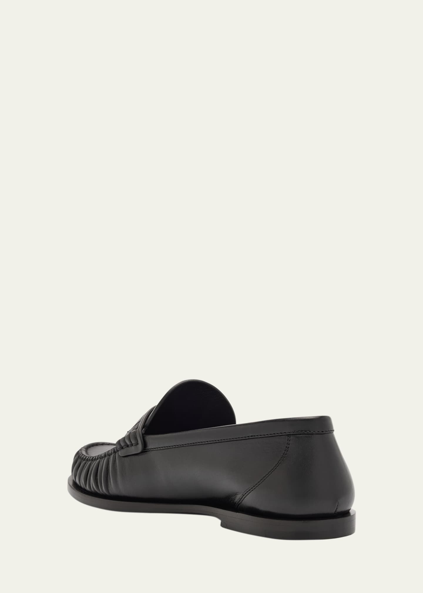 Saint Laurent Leather YSL Classic Penny Loafers Image 4 of 6