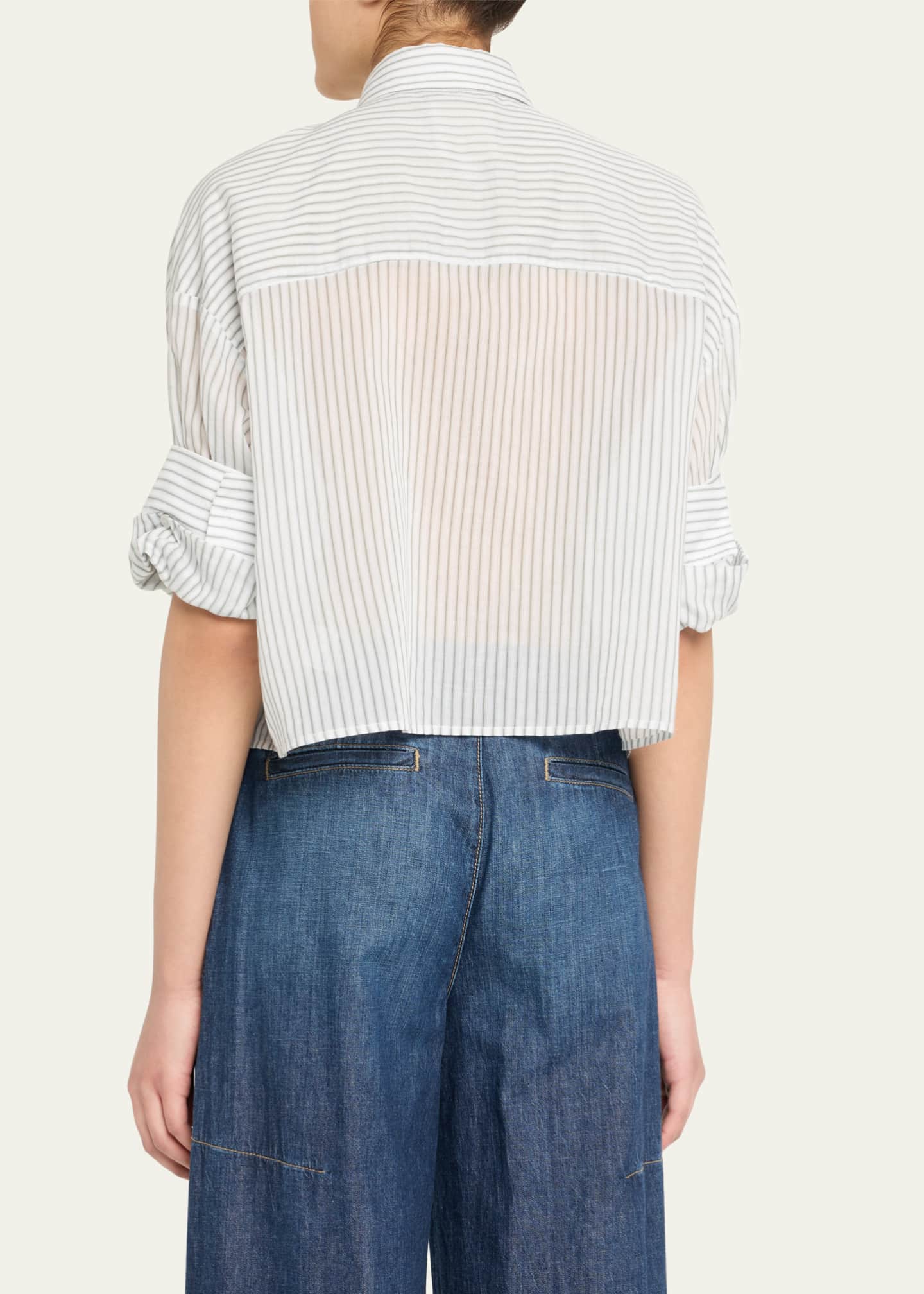 TWP Next Ex Striped Button-Front Shirt Image 3 of 4