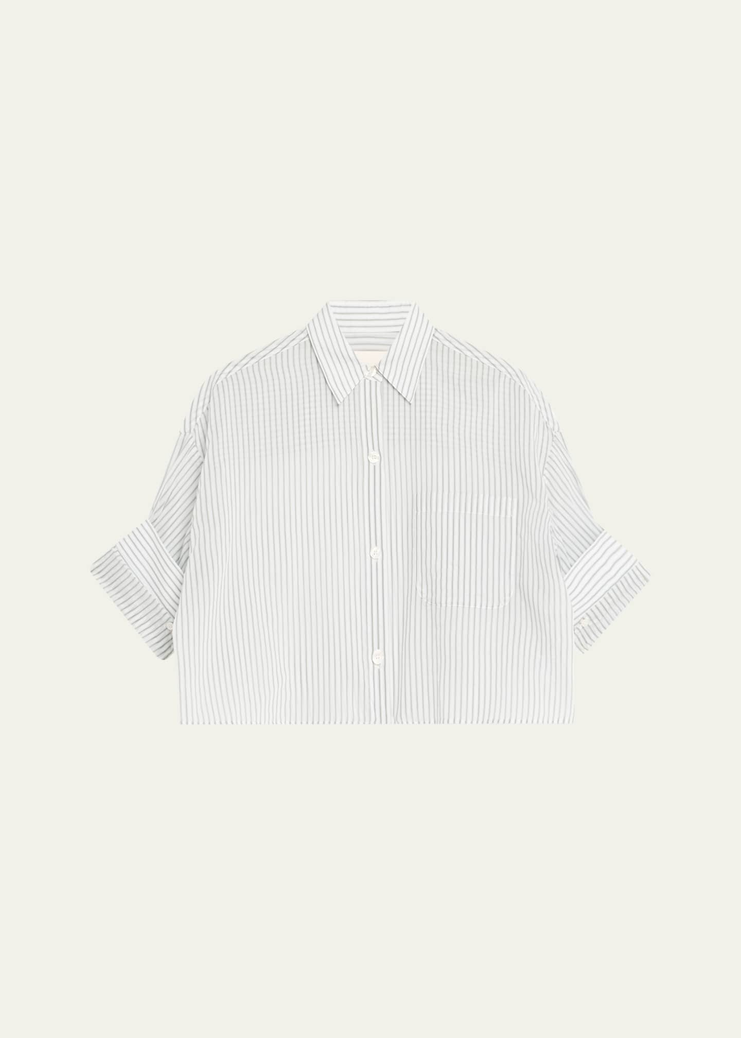 TWP Next Ex Striped Button-Front Shirt Image 1 of 4