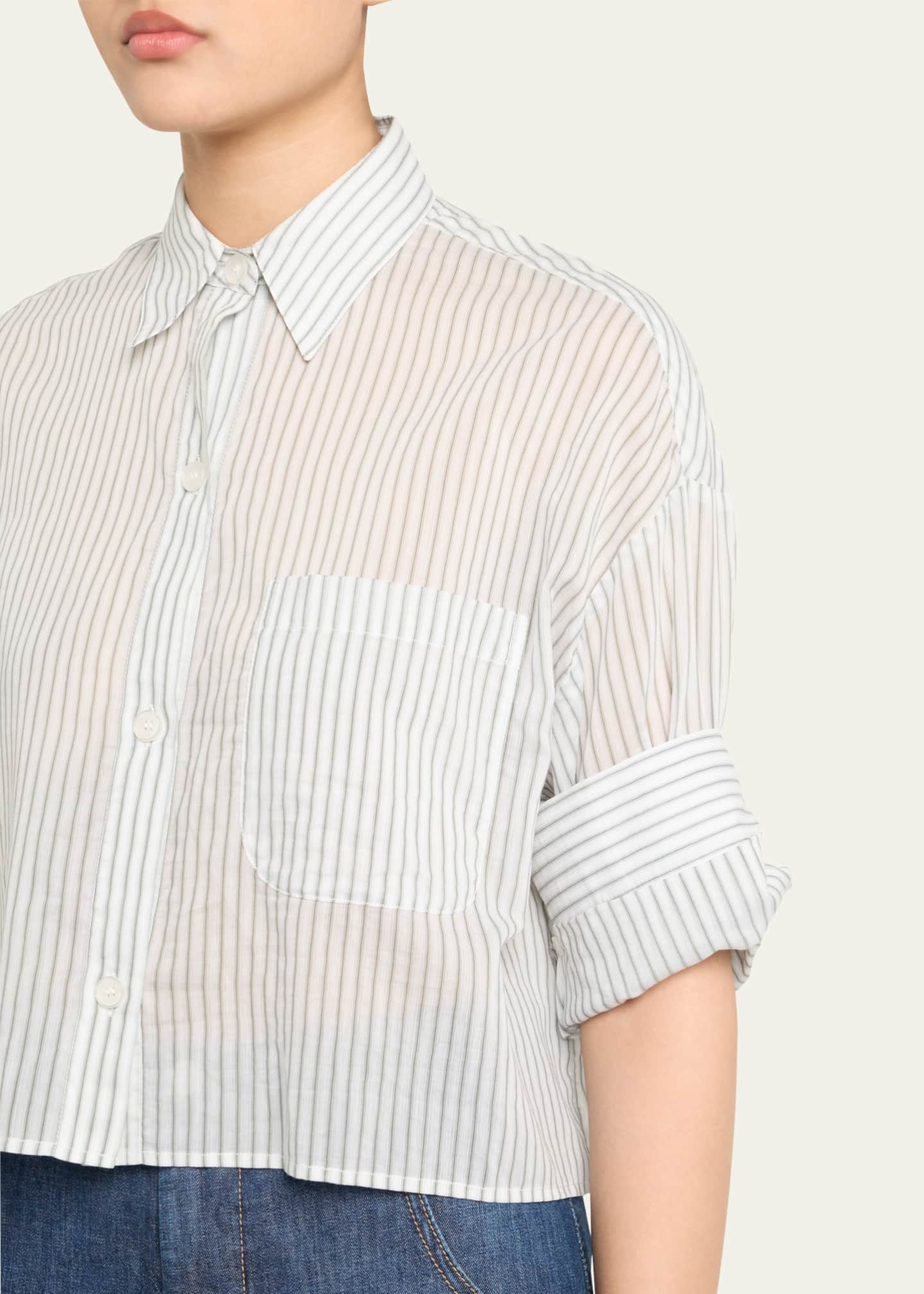 TWP Next Ex Striped Button-Front Shirt Image 4 of 4
