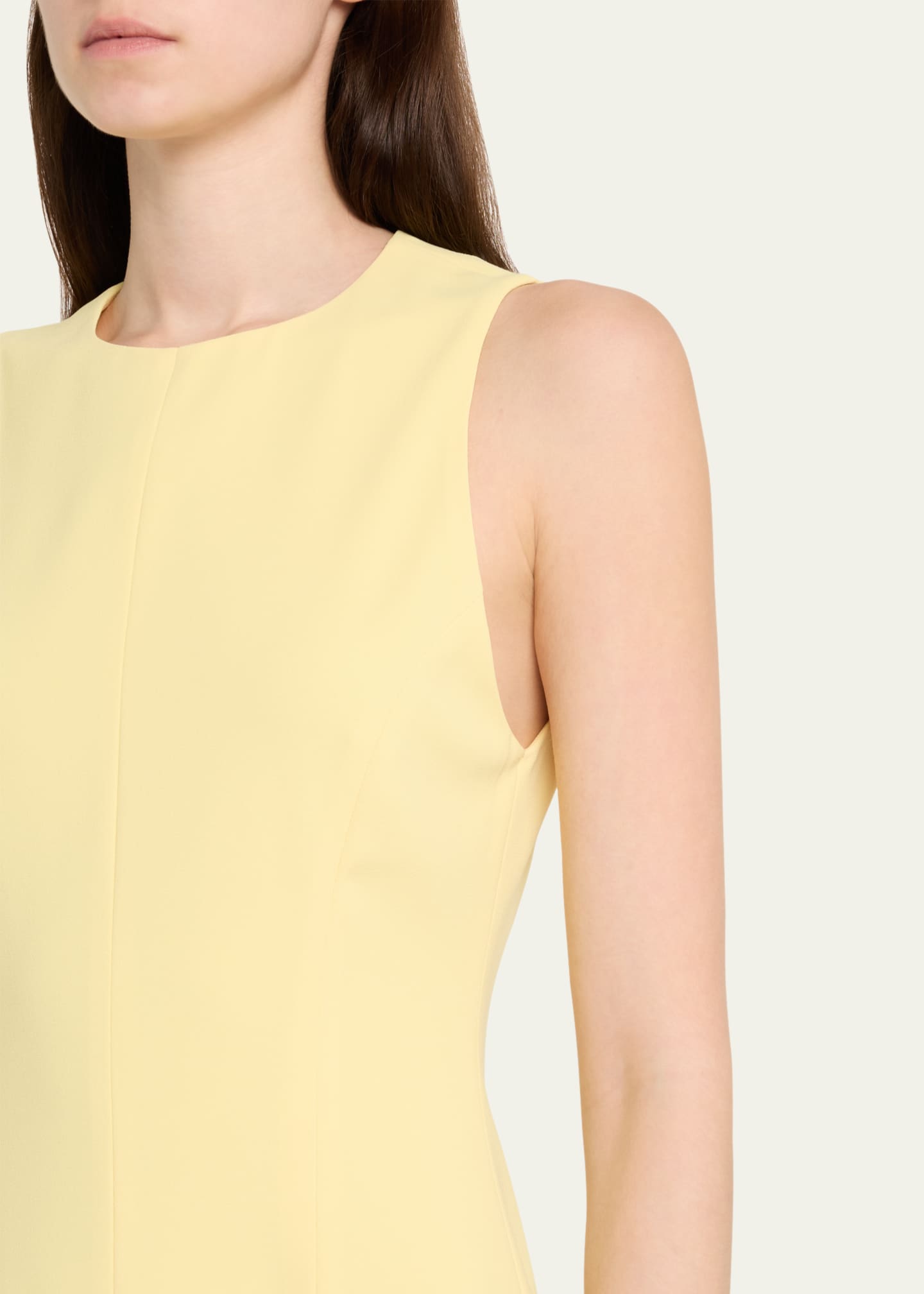 Alice + Olivia Isabelle Crewneck Sleeveless Seamed Flare Mini Dress Image 5 of 5