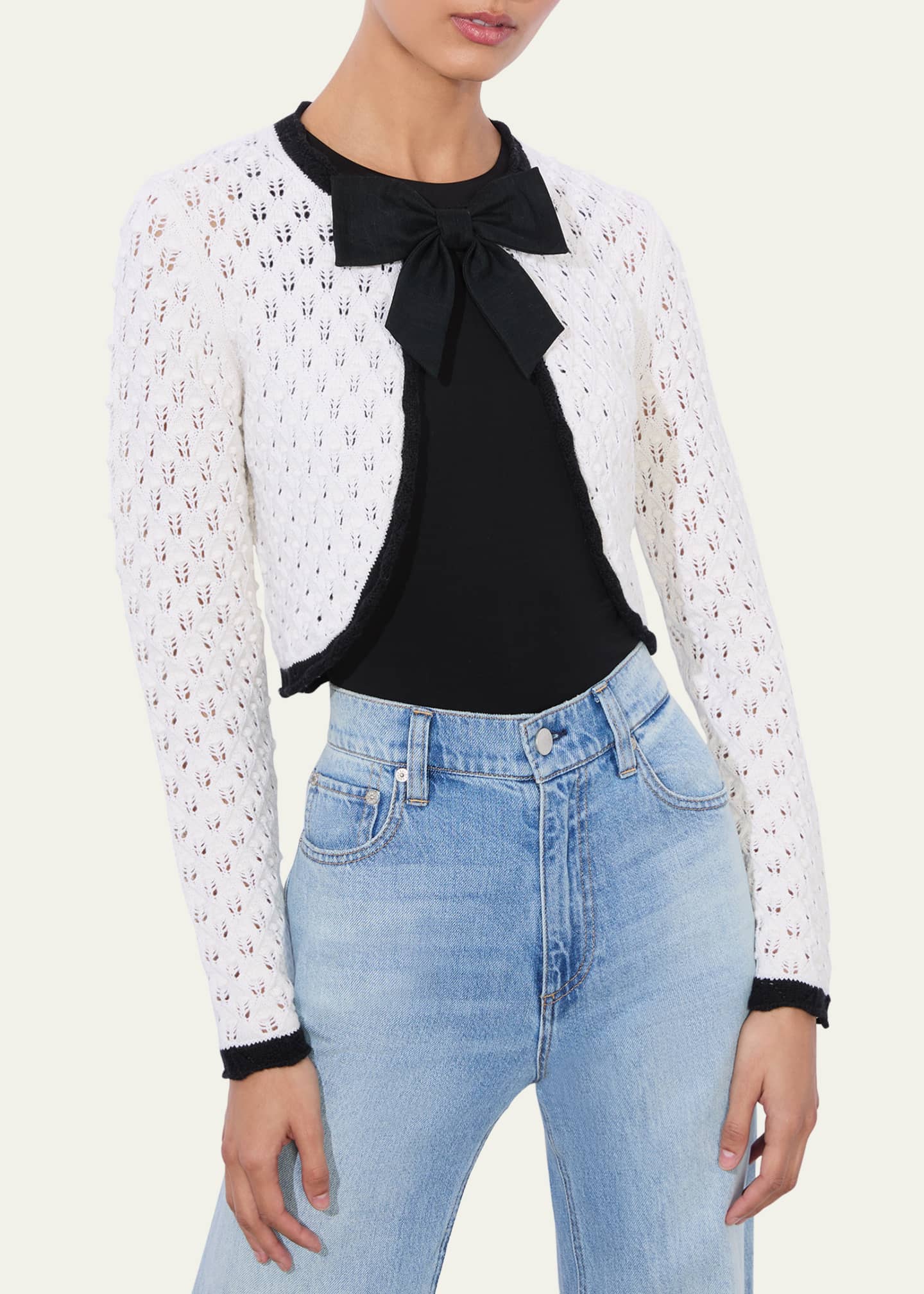 Danie Shrug Bow Cardigan - Thumbnail 5