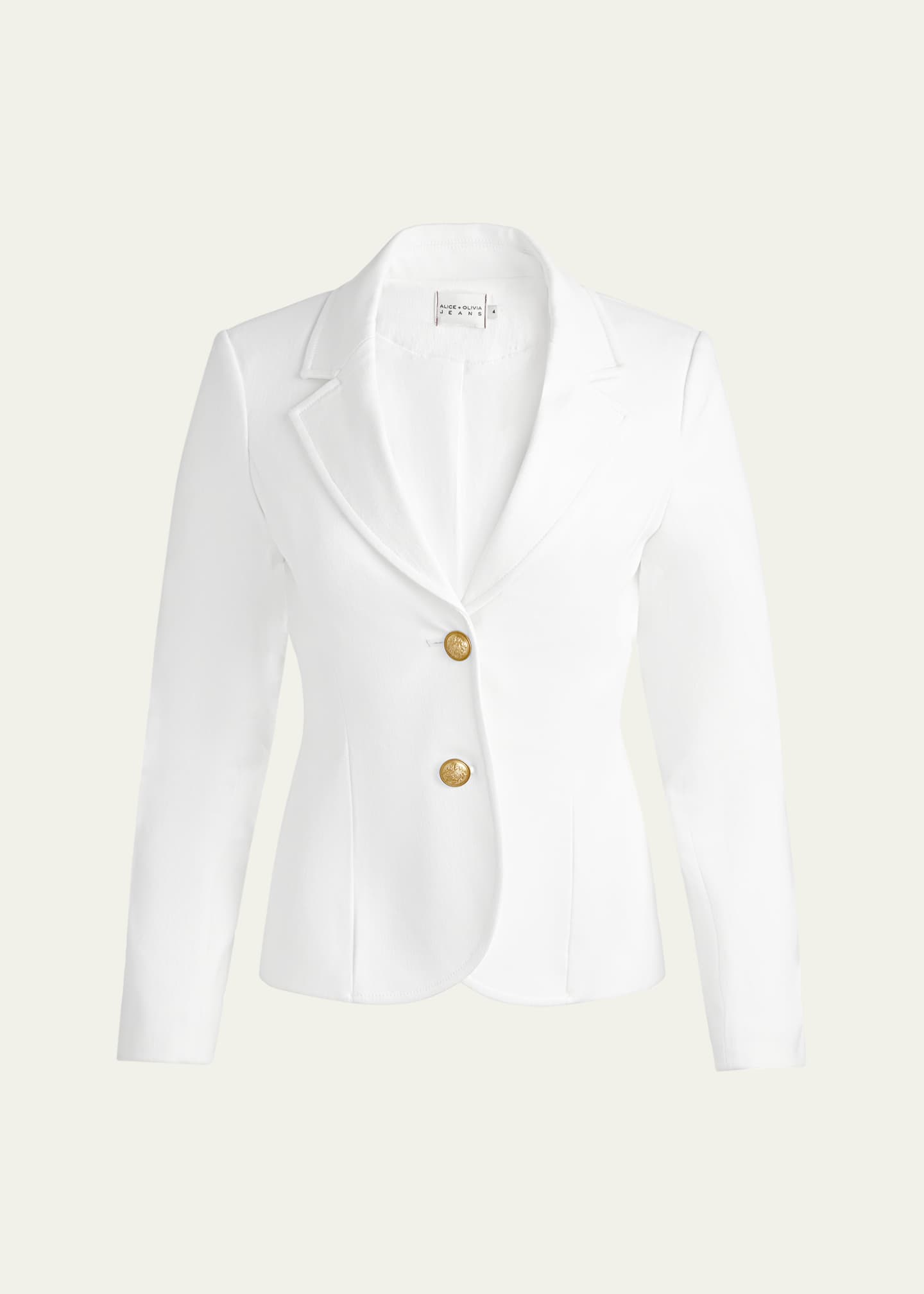Alice + Olivia Iana Denim Sculpted Blazer Image 1 of 5