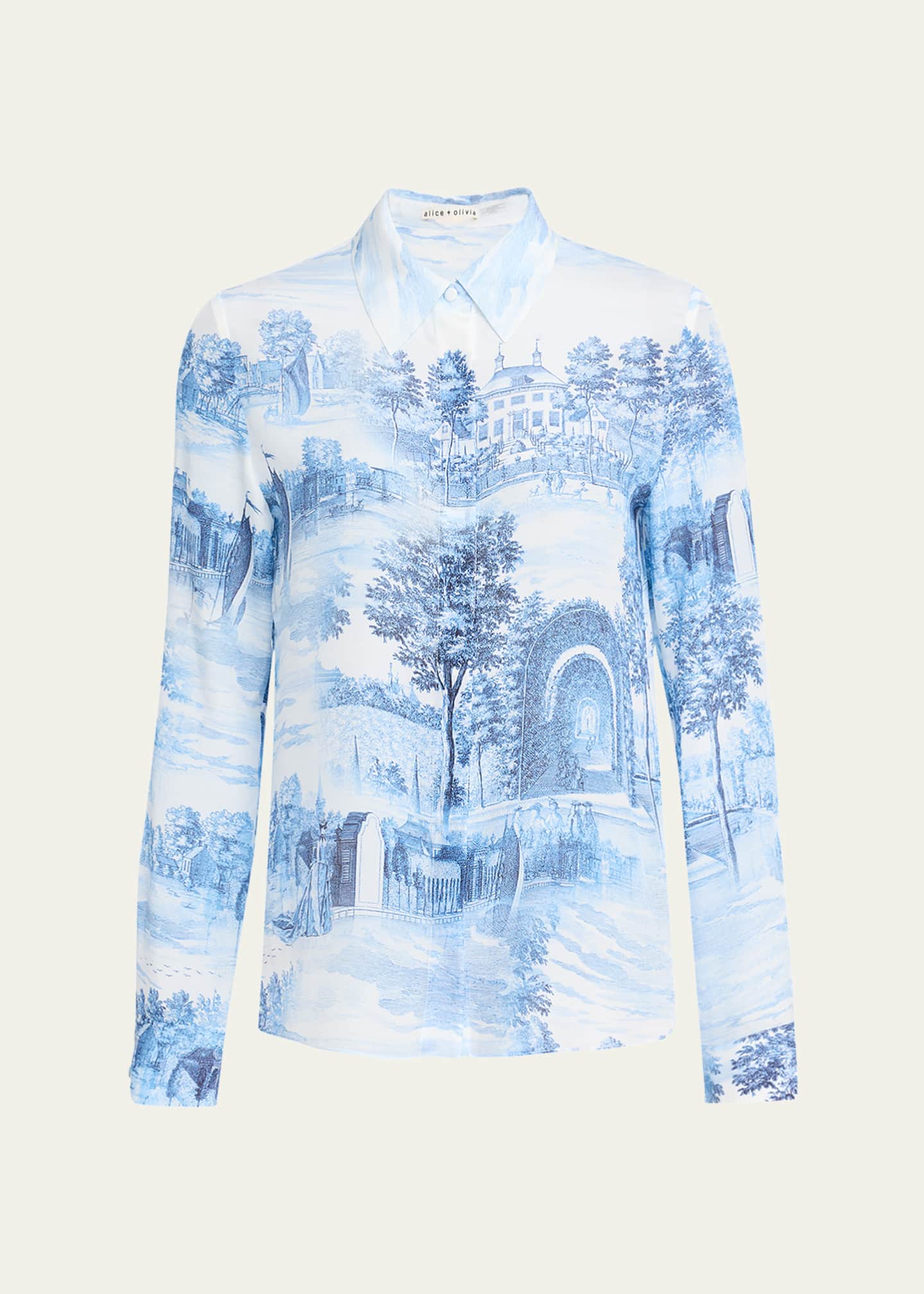 Alice + Olivia Willa Chateau Placket Top Image 1 of 5