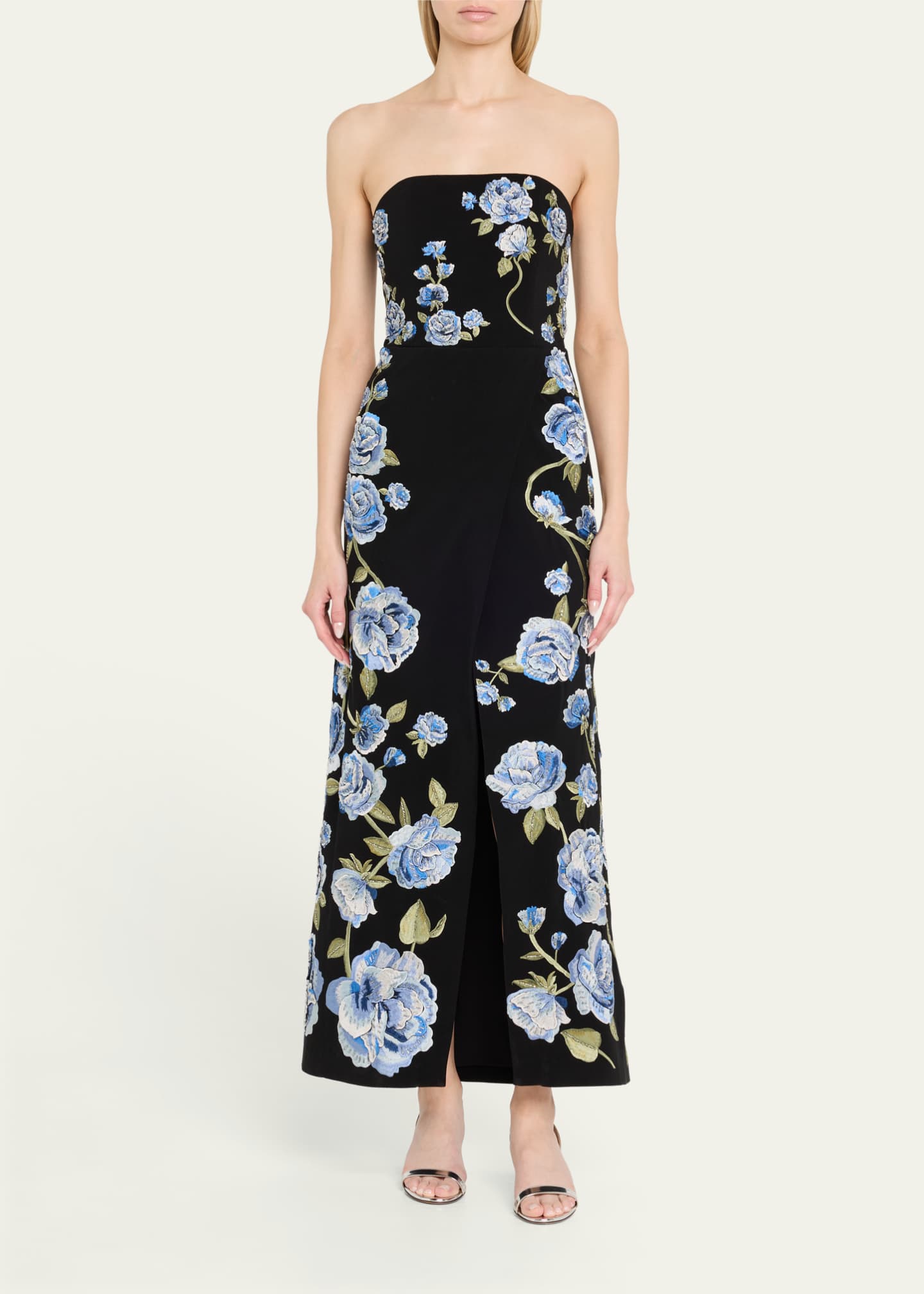 Alice + Olivia Jeri Embellished Romper with Overskirt Image 2 of 5