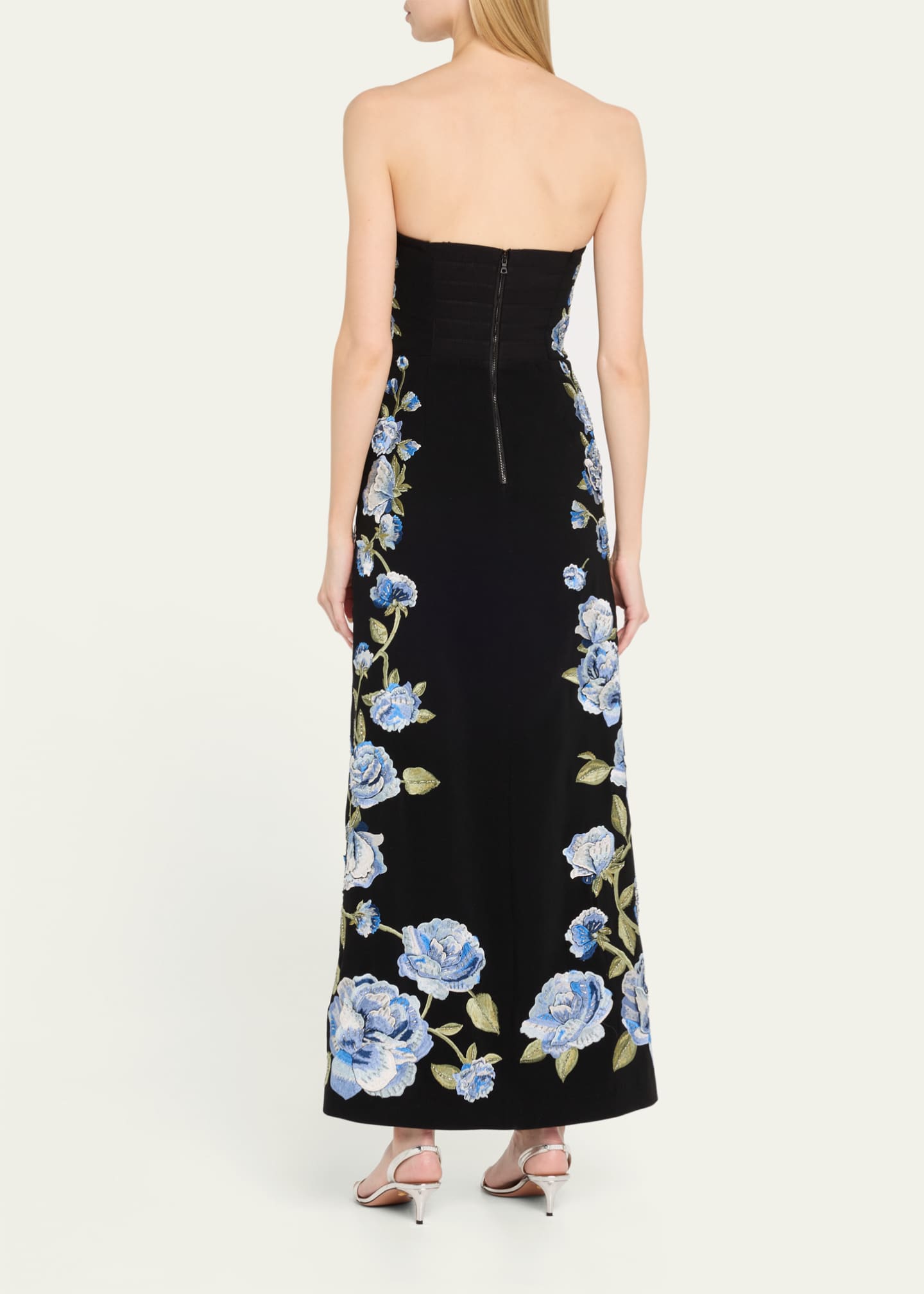 Alice + Olivia Jeri Embellished Romper with Overskirt Image 3 of 5