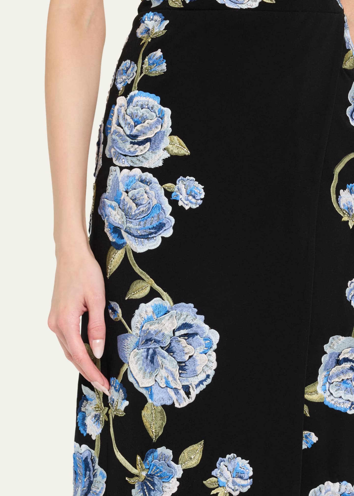 Alice + Olivia Jeri Embellished Romper with Overskirt Image 5 of 5