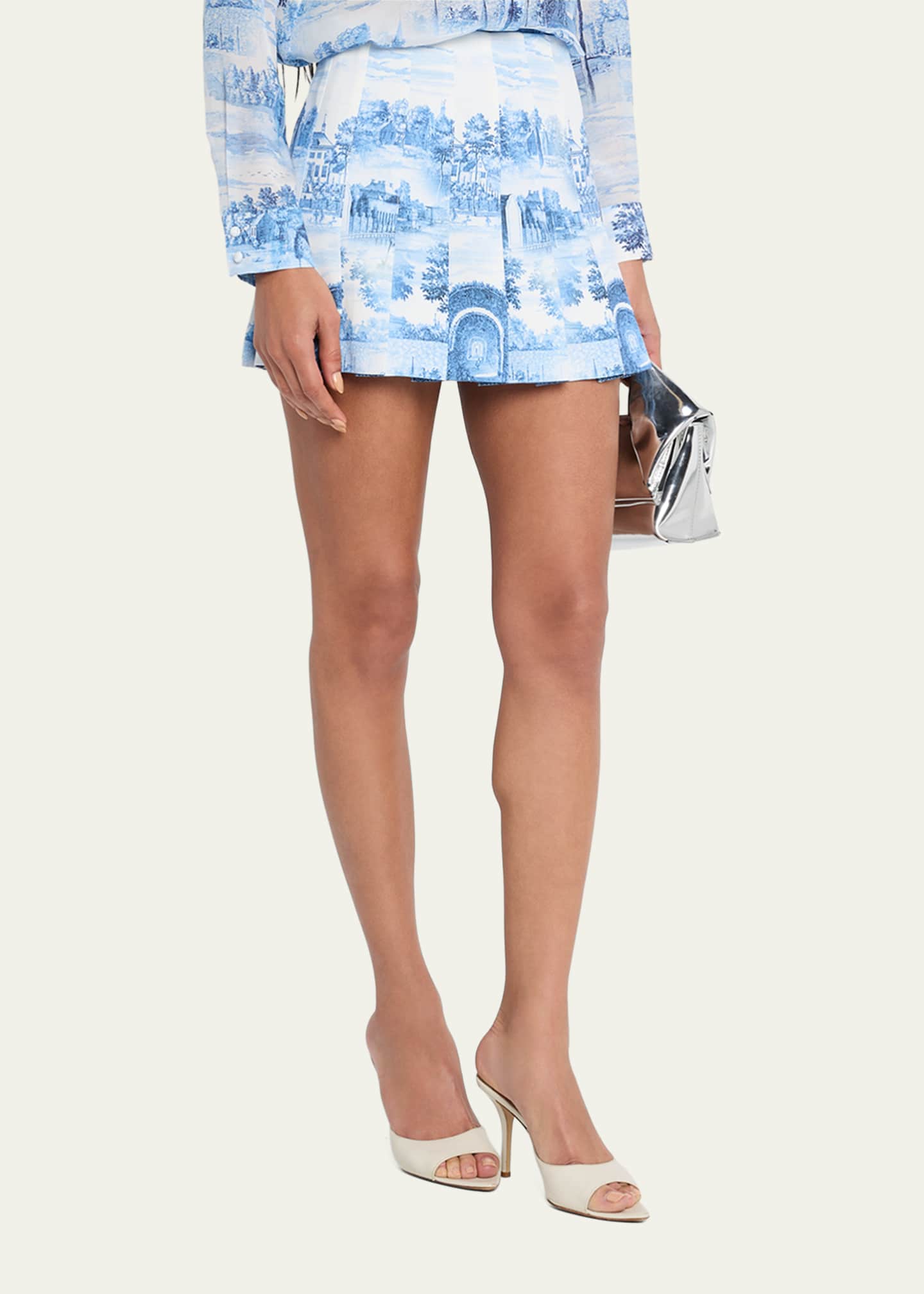 Alice + Olivia Carter Pleated Mini Skirt Image 4 of 5