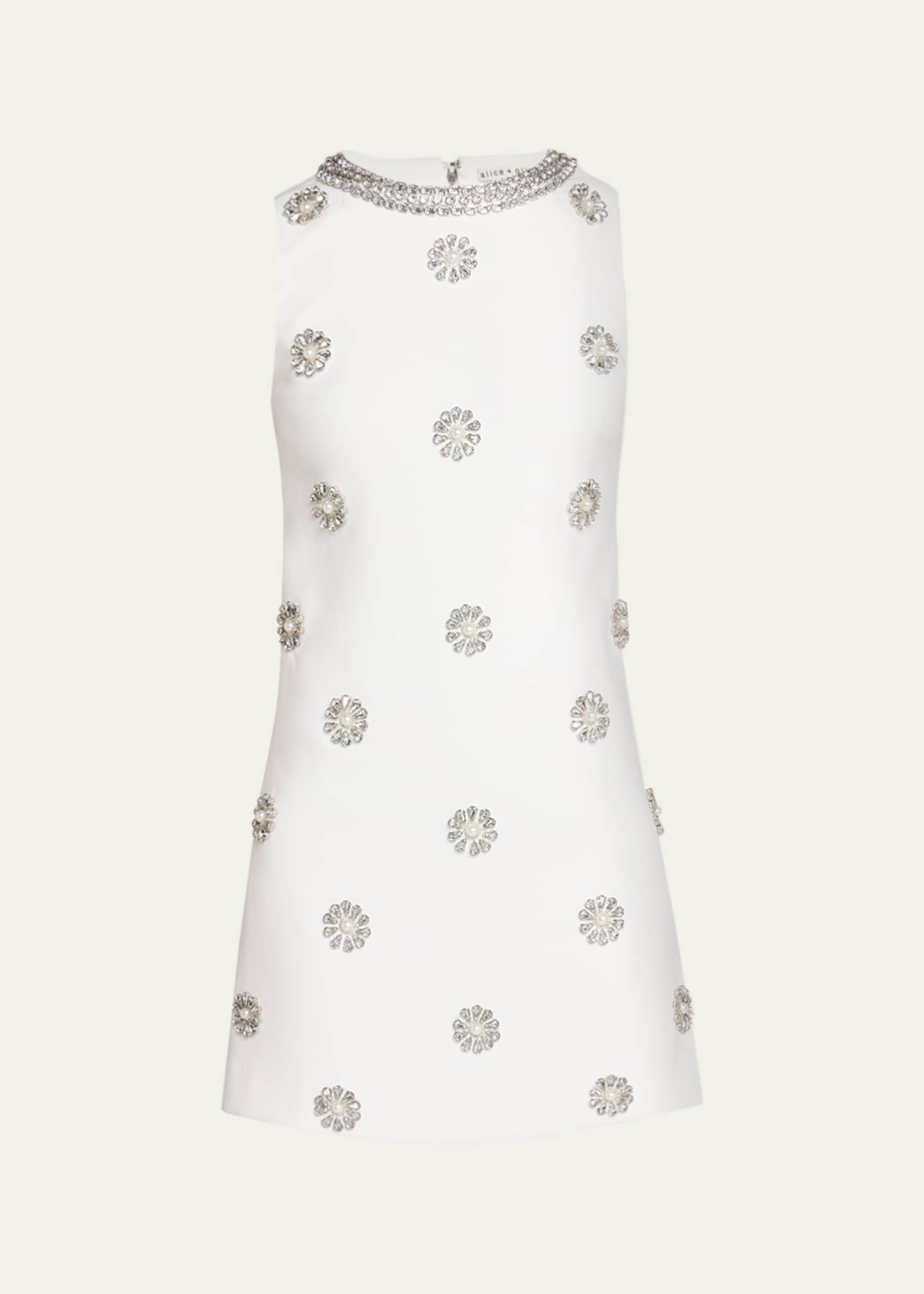Alice + Olivia Clyde Embellished Shift Dress Image 1 of 5