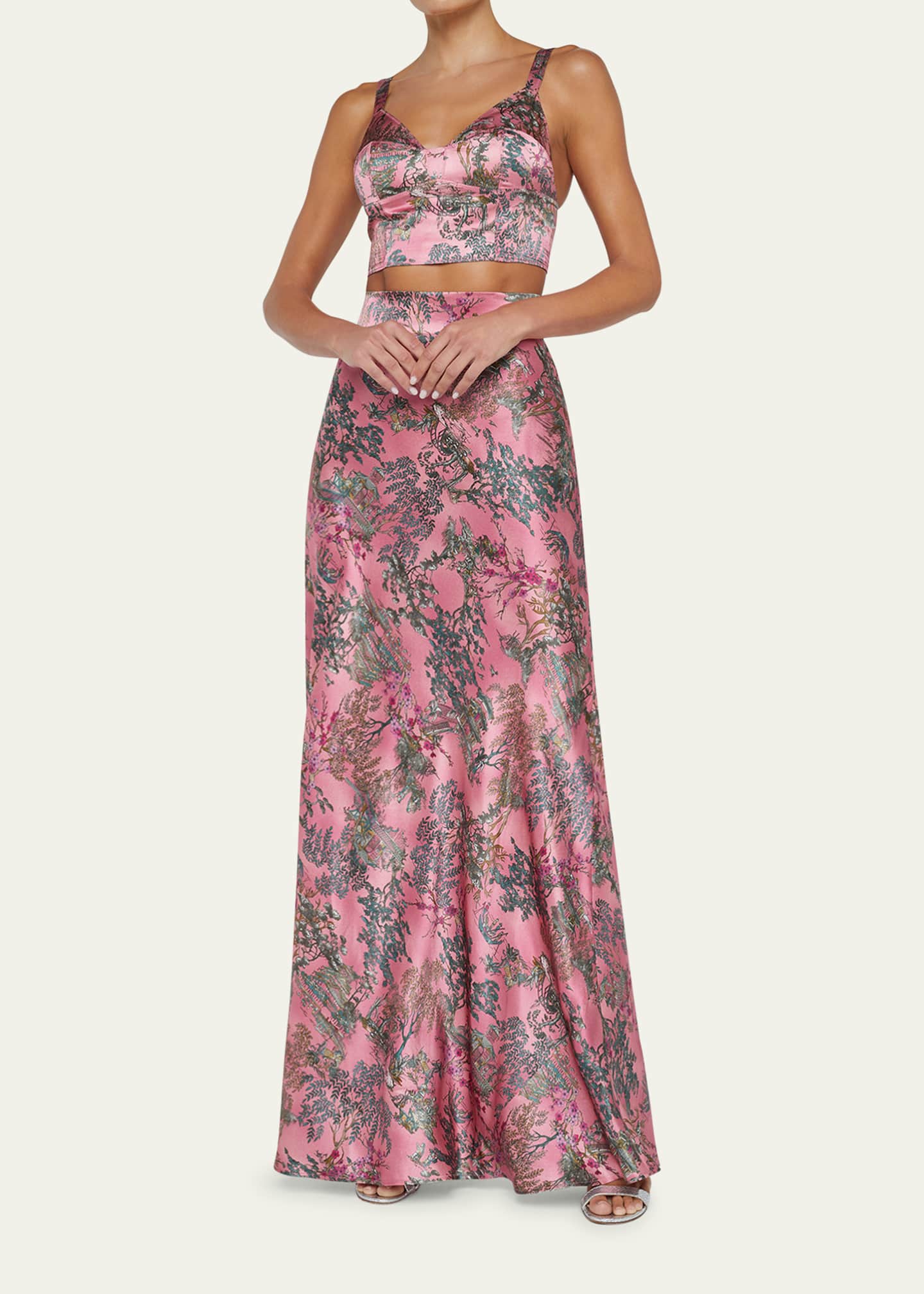 L'Agence Ryker Bias-Cut Silk Skirt Image 2 of 5