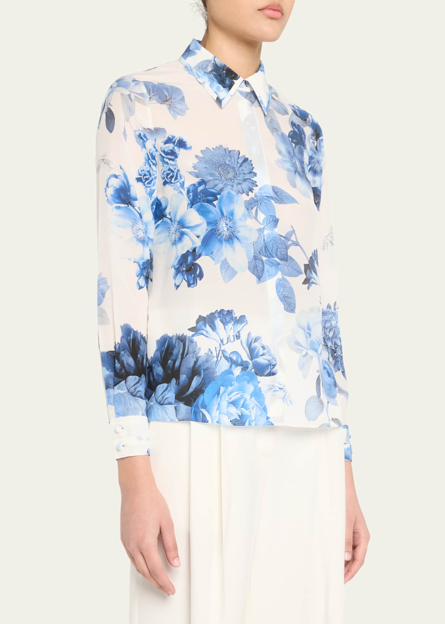Willa Floral Placket Top - Thumbnail 4