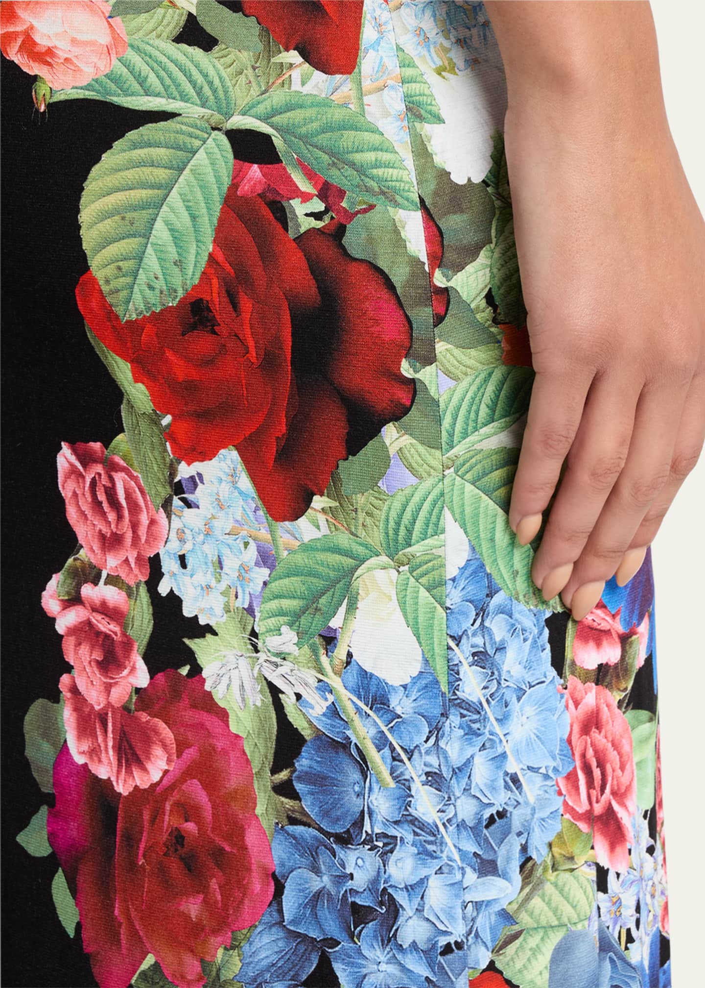 Alice + Olivia Delora Floral Sleeveless Maxi Dress Image 5 of 5