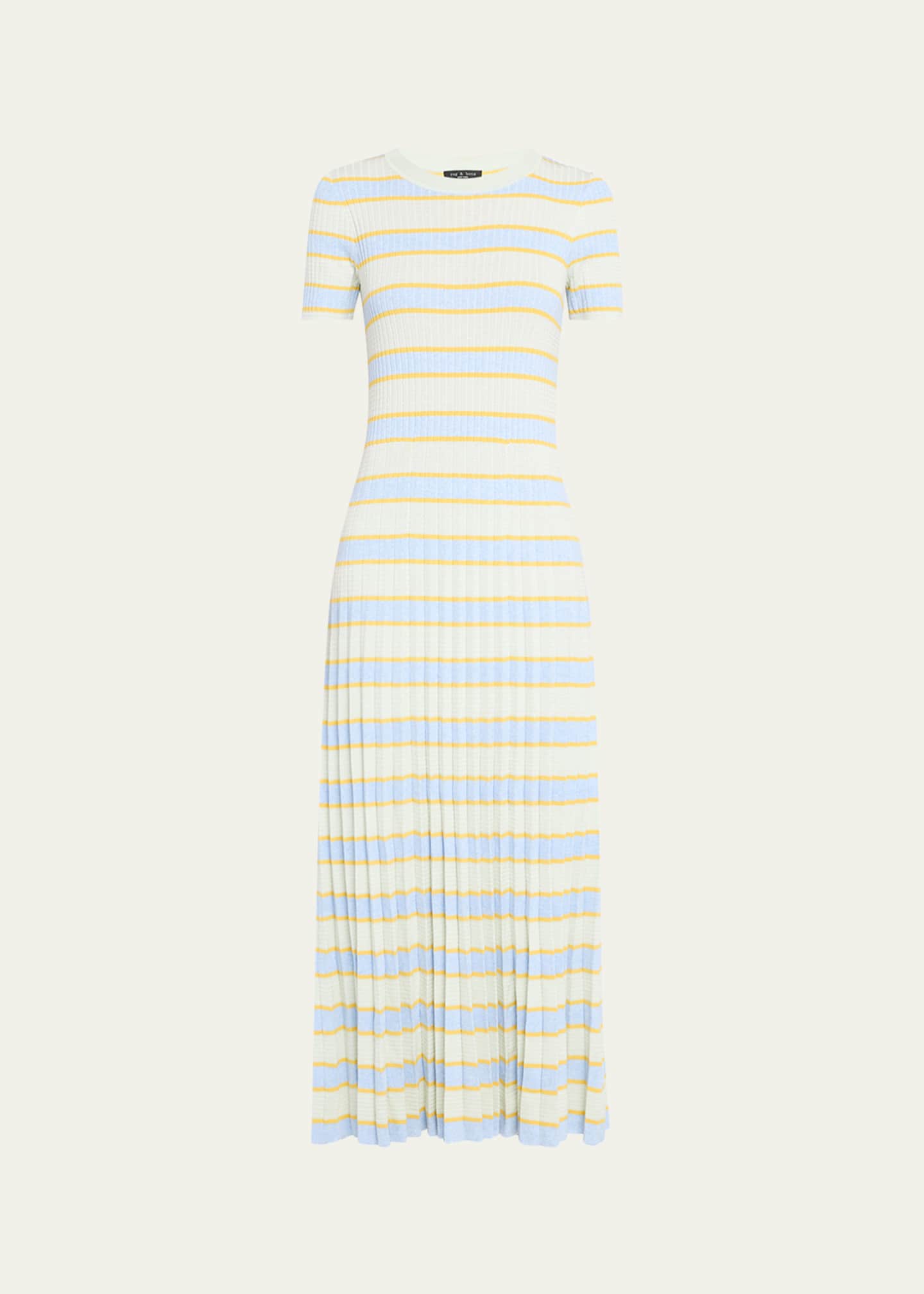 Eloise Stripe Short-Sleeve Maxi Dress - Thumbnail 1