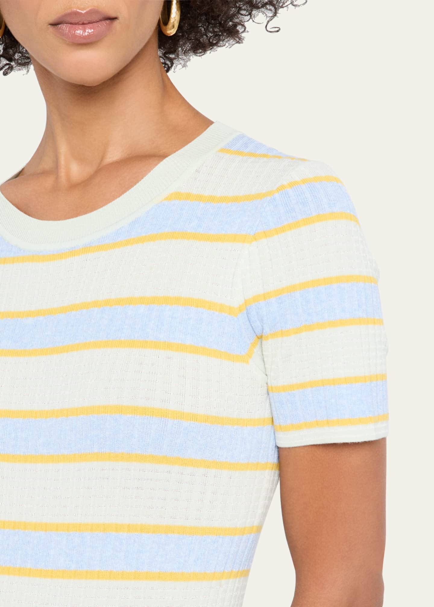 Eloise Stripe Short-Sleeve Maxi Dress - Thumbnail 5