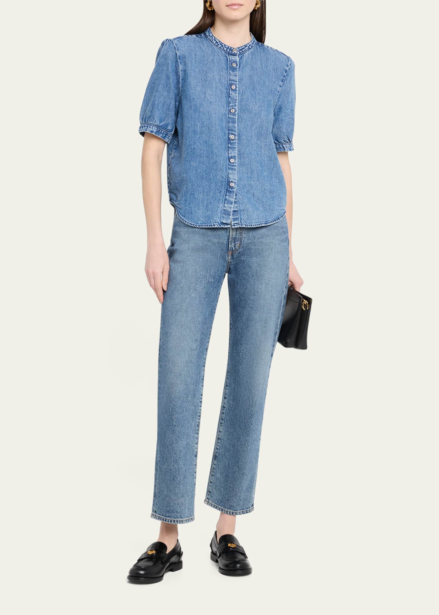 Rag & Bone Ultra Featherweight Jordan Short-Sleeve Top Image 2 of 5
