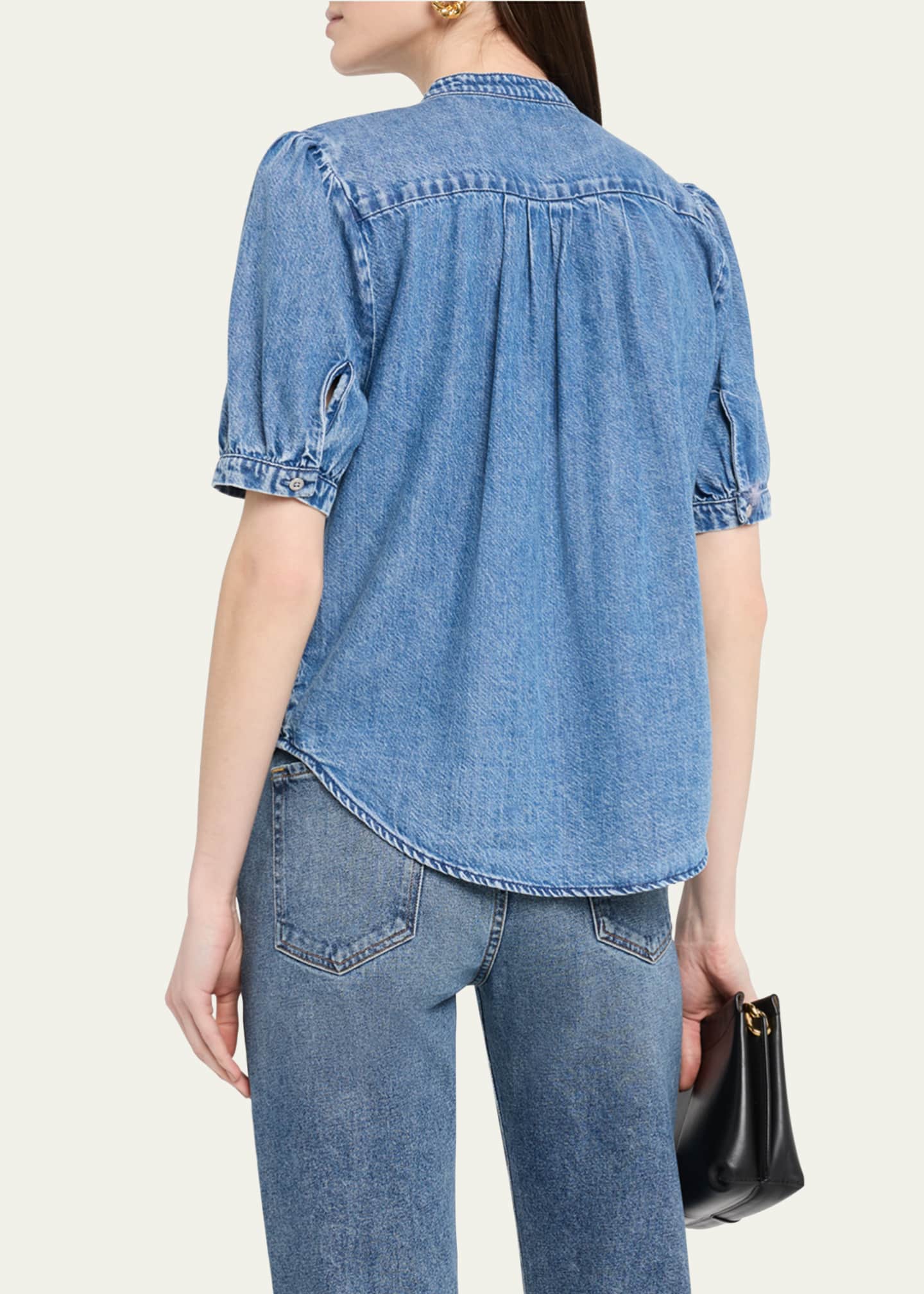 Rag & Bone Ultra Featherweight Jordan Short-Sleeve Top Image 3 of 5