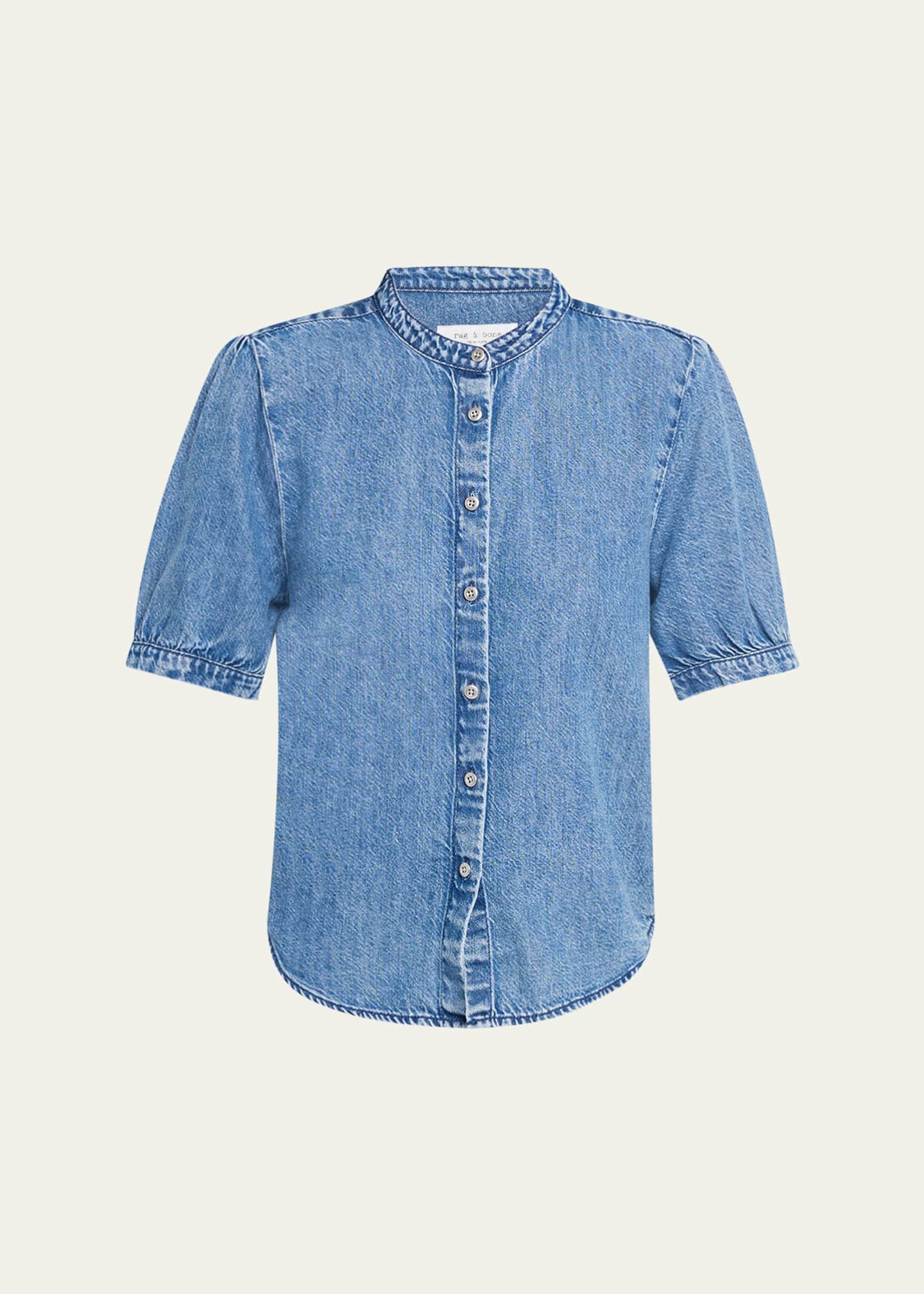 Rag & Bone Ultra Featherweight Jordan Short-Sleeve Top Image 1 of 5