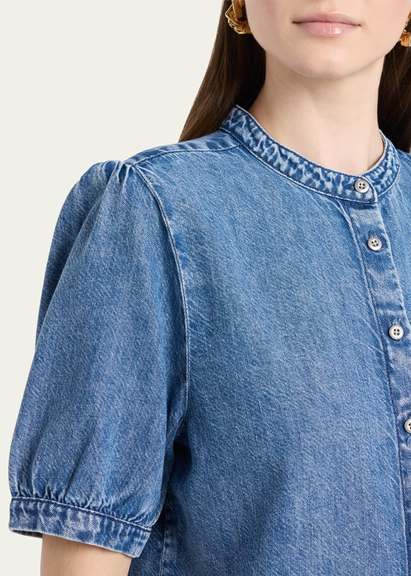 Rag & Bone Ultra Featherweight Jordan Short-Sleeve Top Image 5 of 5