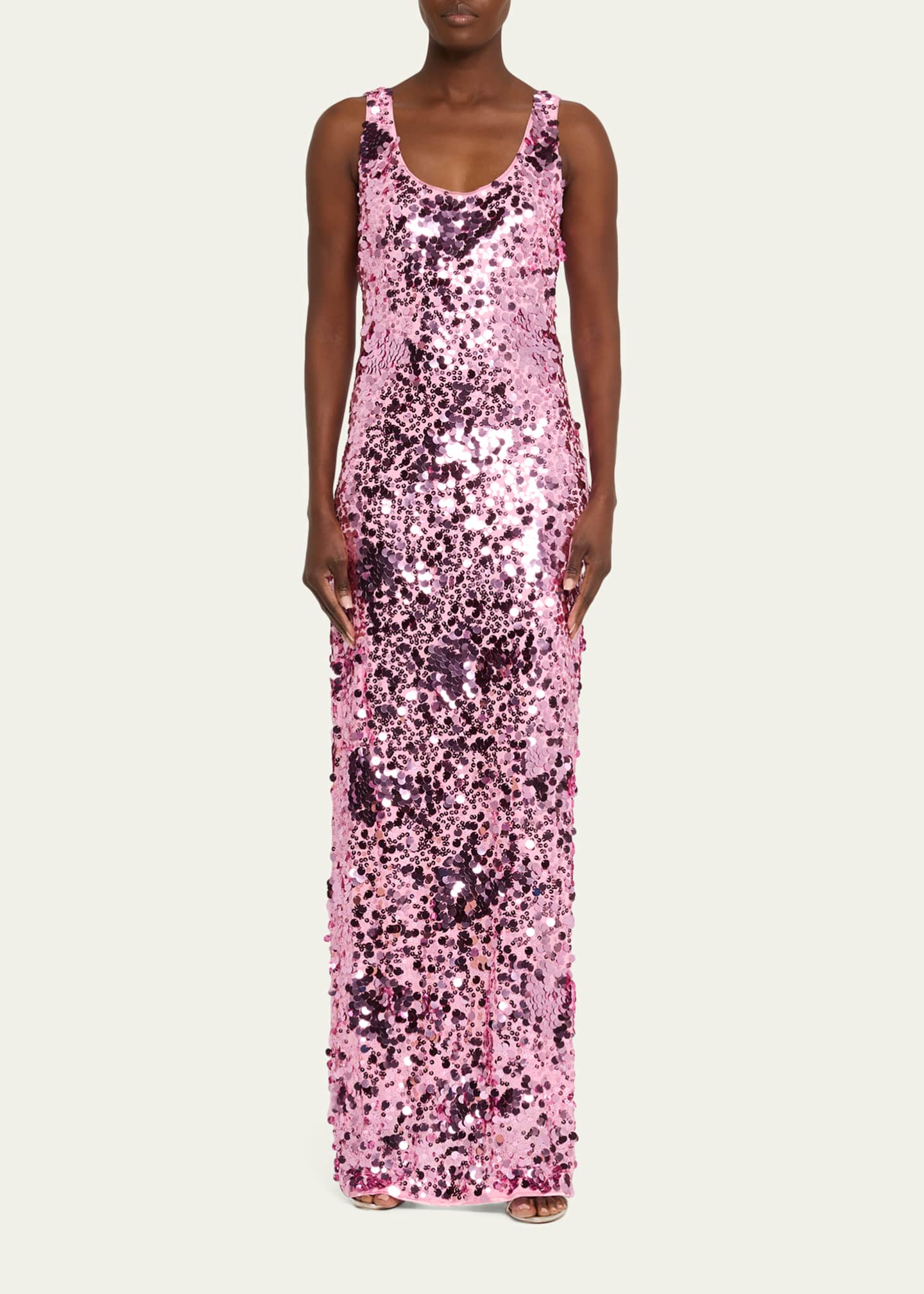 SIMKHAI Bex Sequined Maxi Tank Dress - Bergdorf Goodman