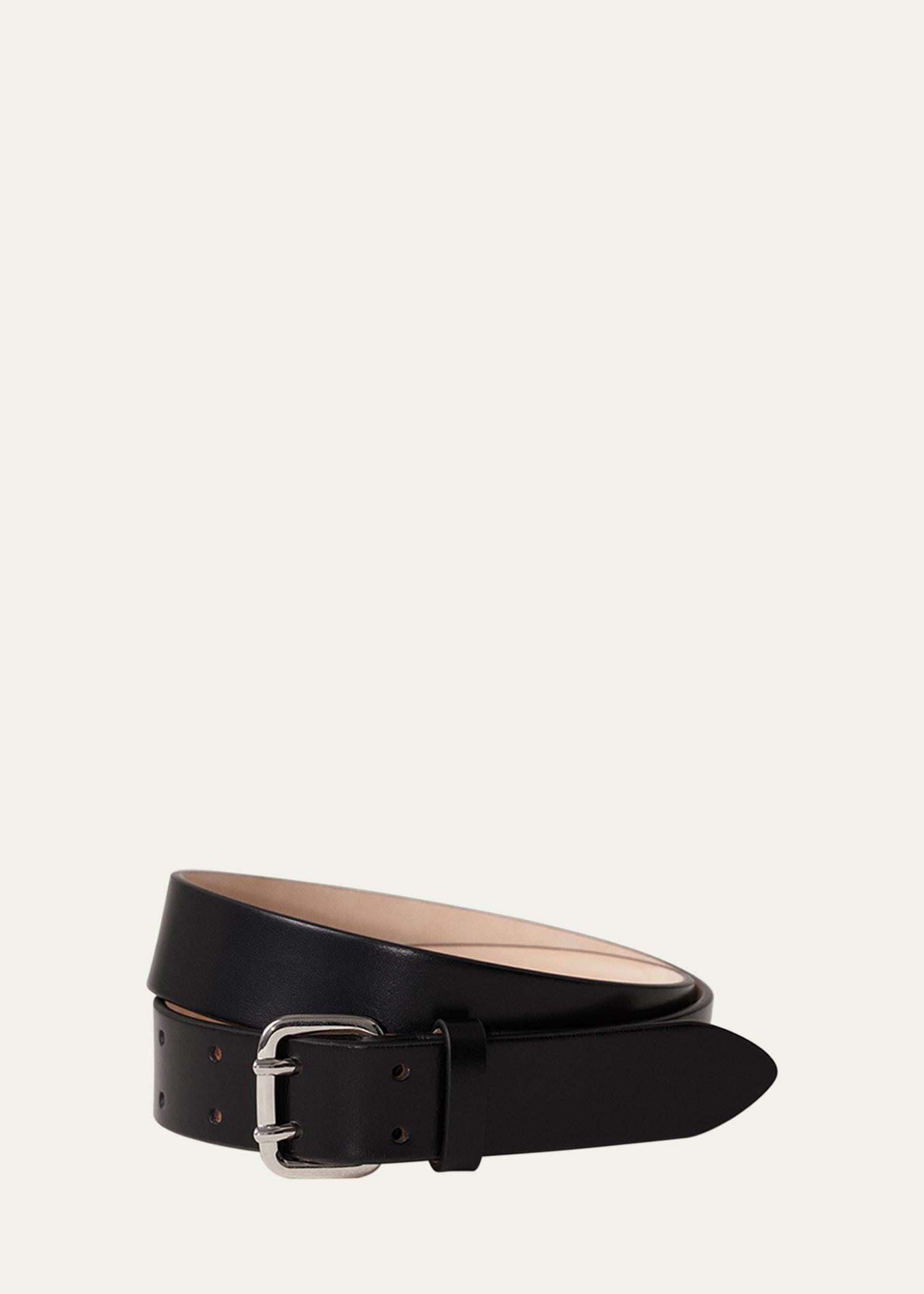 Dehanche hutch leather belt Mini Hutch Belt in Black/Silver main image 3