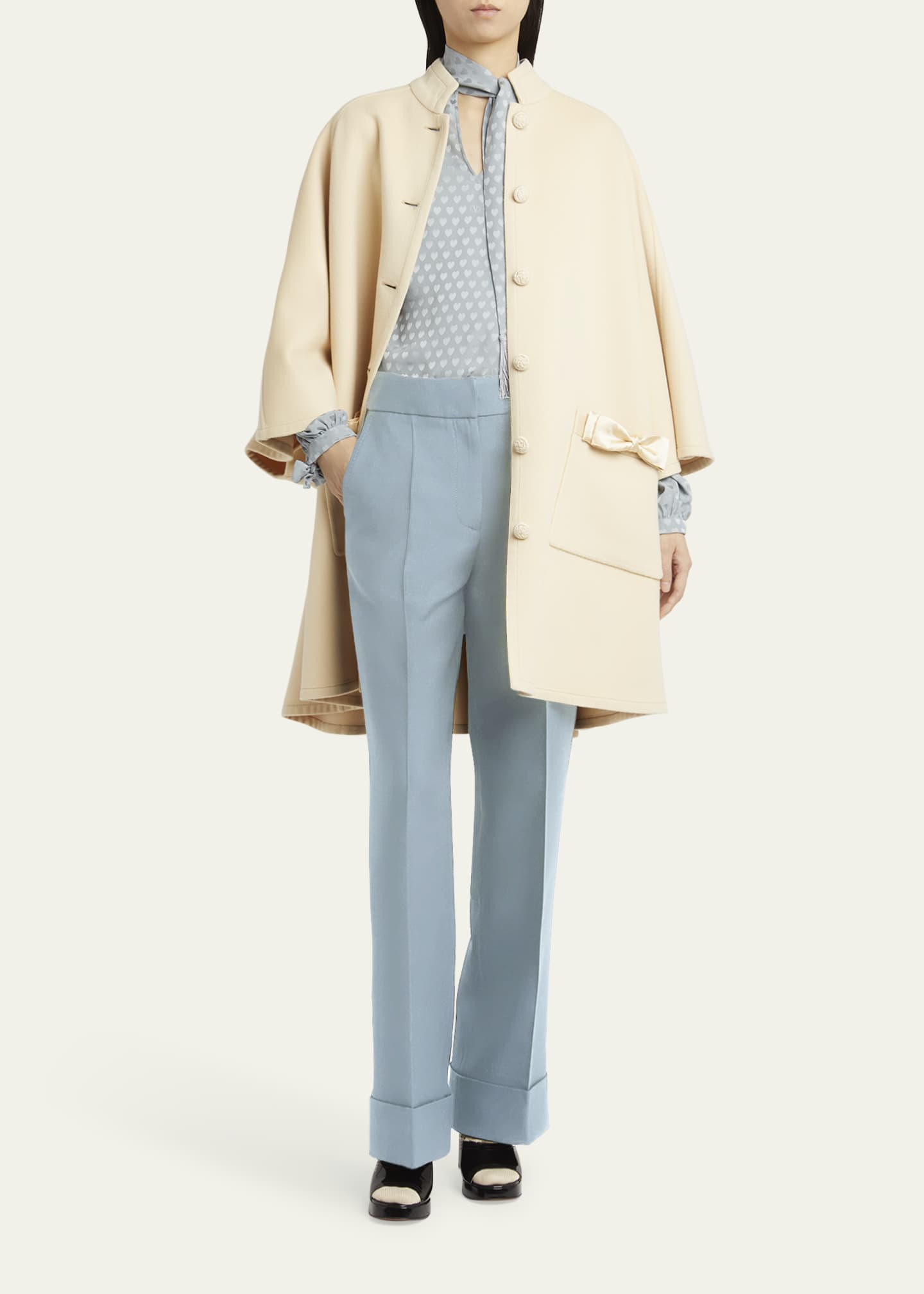 【関税込み】VALENTINO GARAVANI CREPE COUTURE TROUSERS Valentino Garavani Crepe Couture Trousers - Bergdorf Goodman
