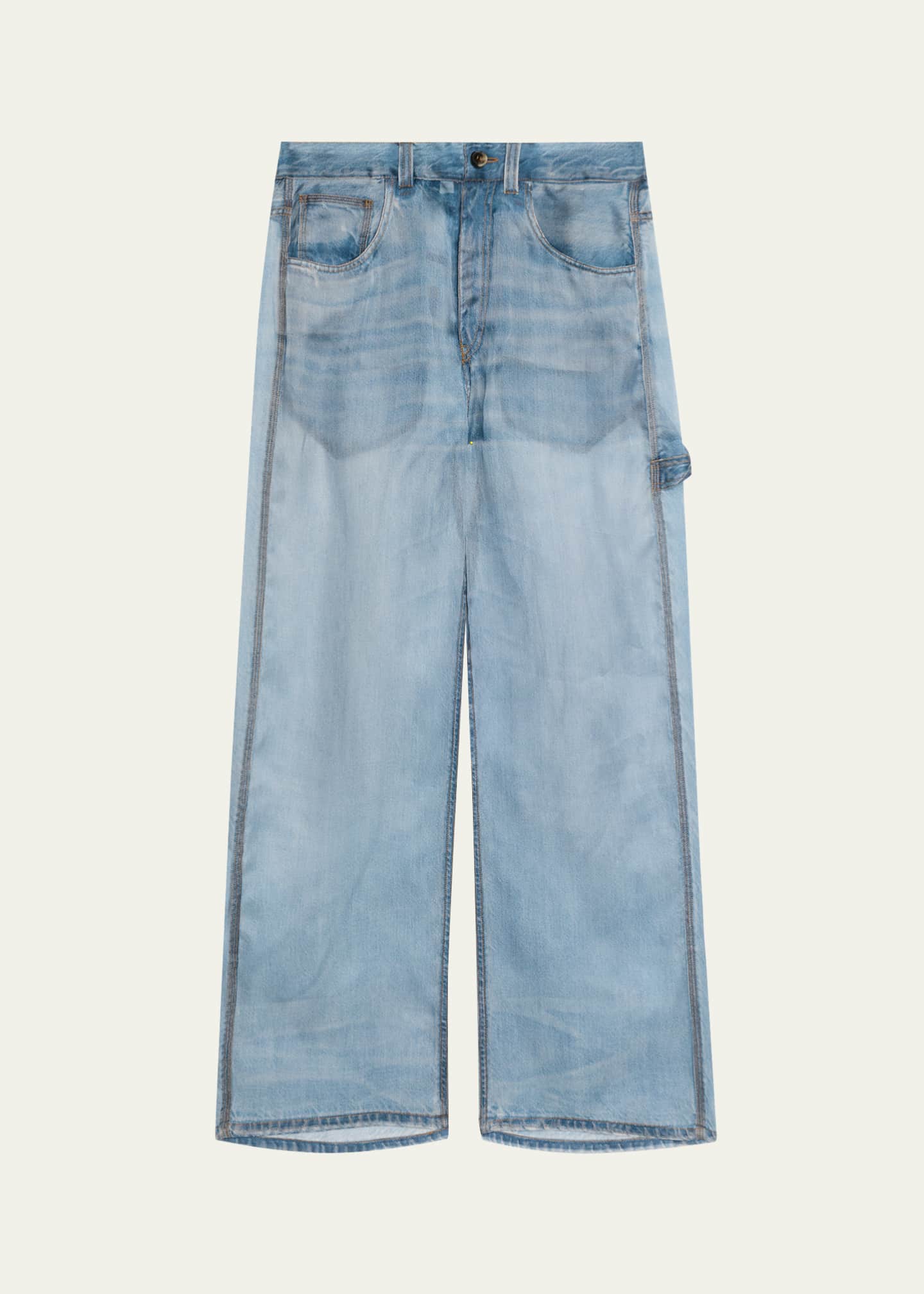 HAIKURE Winona Sheer Denim Print Jeans Image 1 of 5