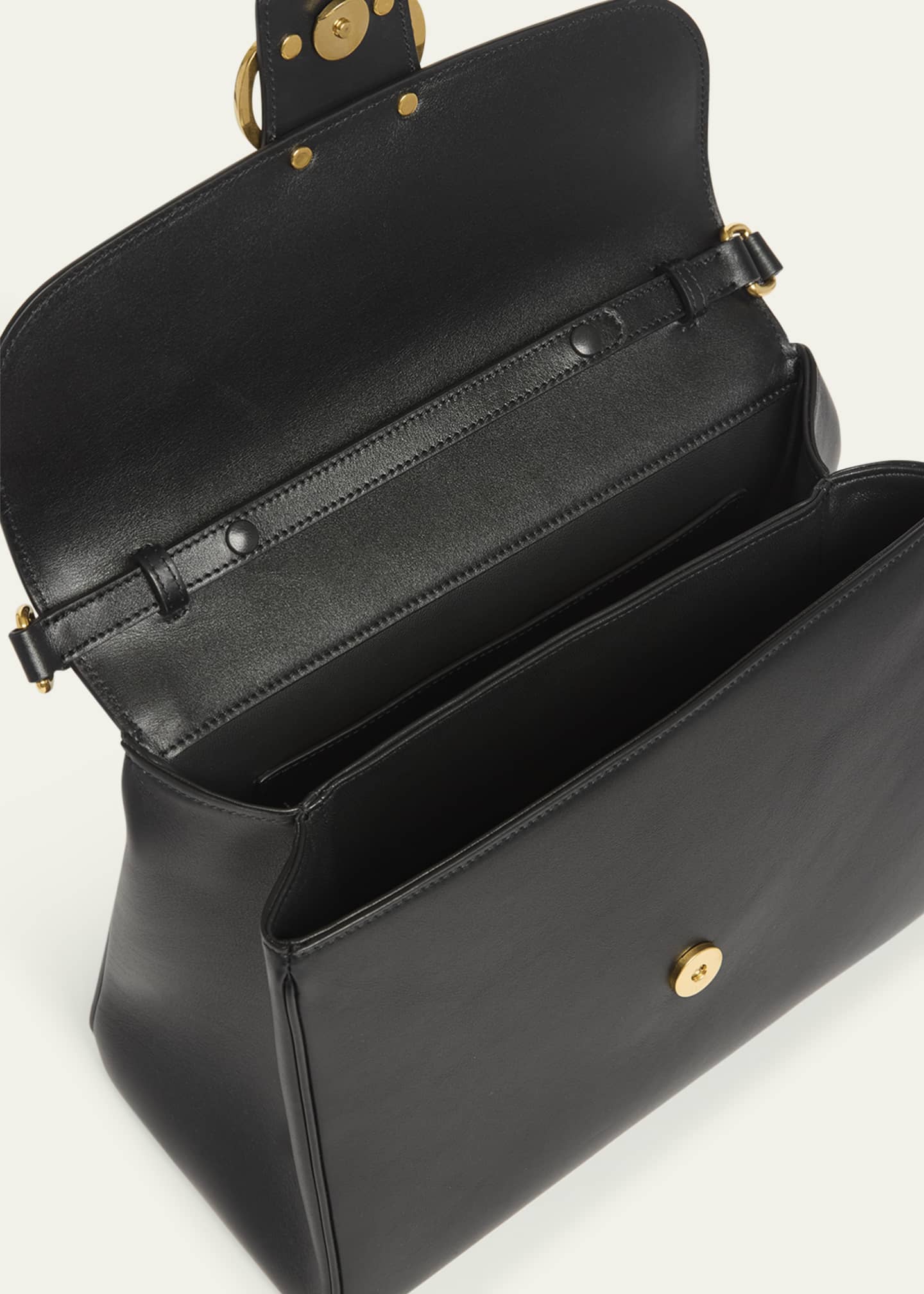 Valentino Garavani 9 to 5 Flap Leather Top-Handle Bag