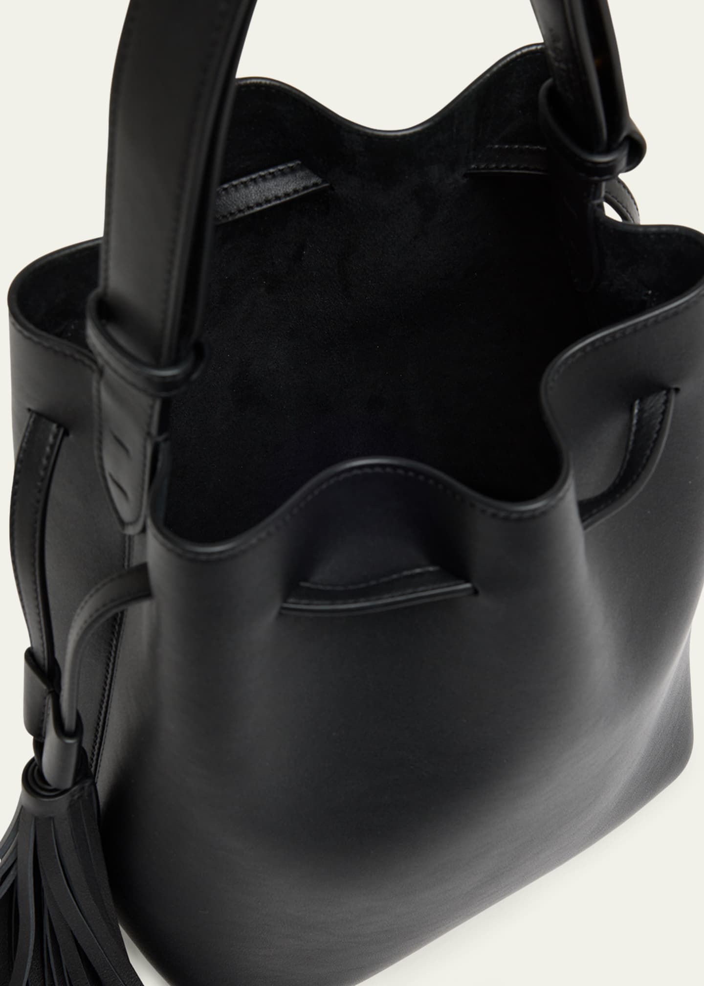 Valentino Garavani So Seau Tassel Leather Bucket Bag