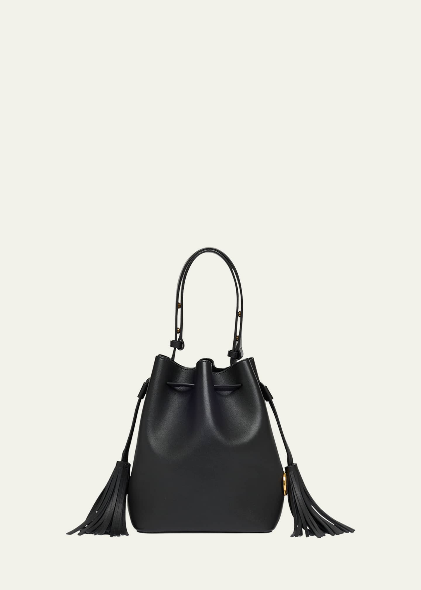 Valentino Garavani So Seau Tassel Leather Bucket Bag