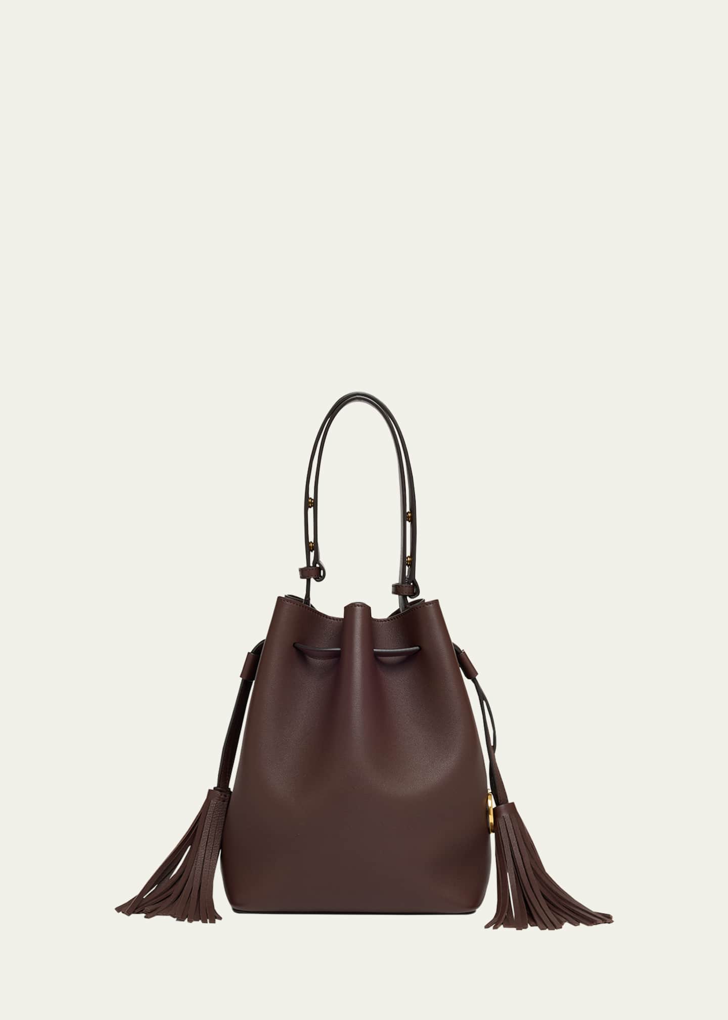 Valentino Garavani So Seau Tassel Leather Bucket Bag Image 1 of 4