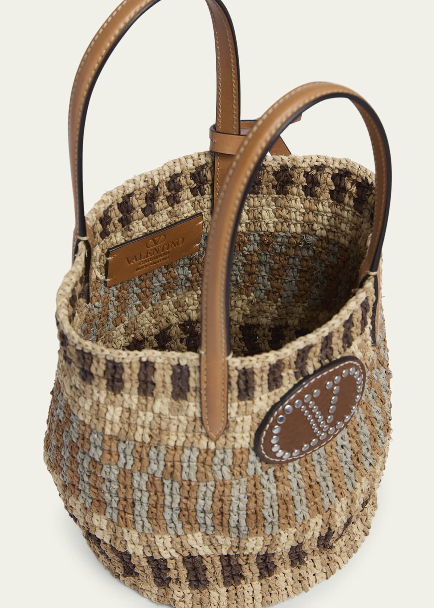 Valentino Garavani VLOGO Signature Small Crochet Bucket Bag Image 4 of 4