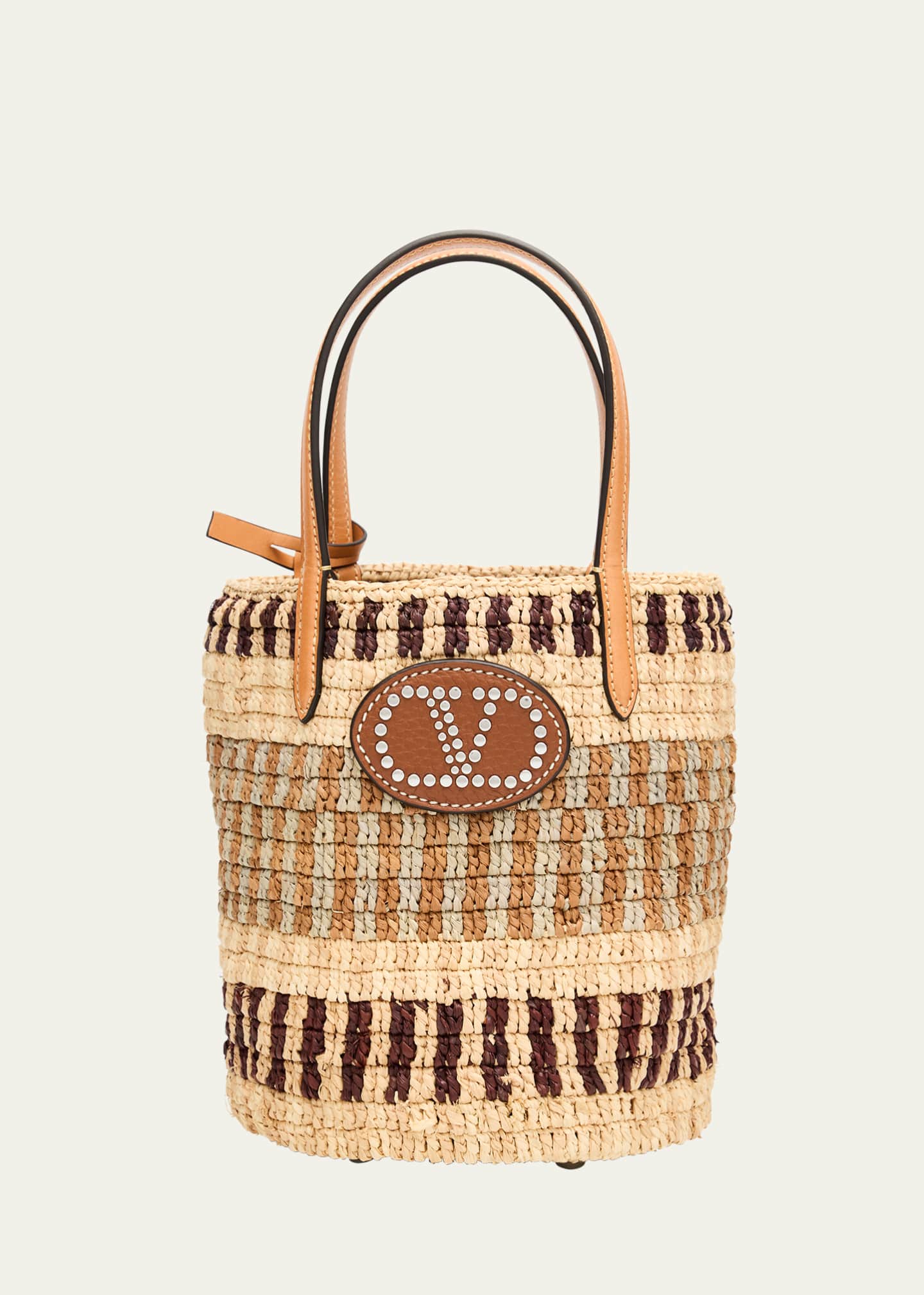 Valentino Garavani VLOGO Signature Small Crochet Bucket Bag