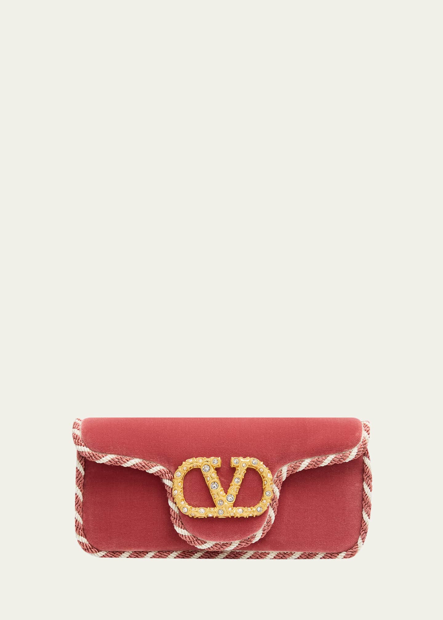 Valentino Garavani Loco VLOGO Velvet Clutch Bag - Bergdorf Goodman