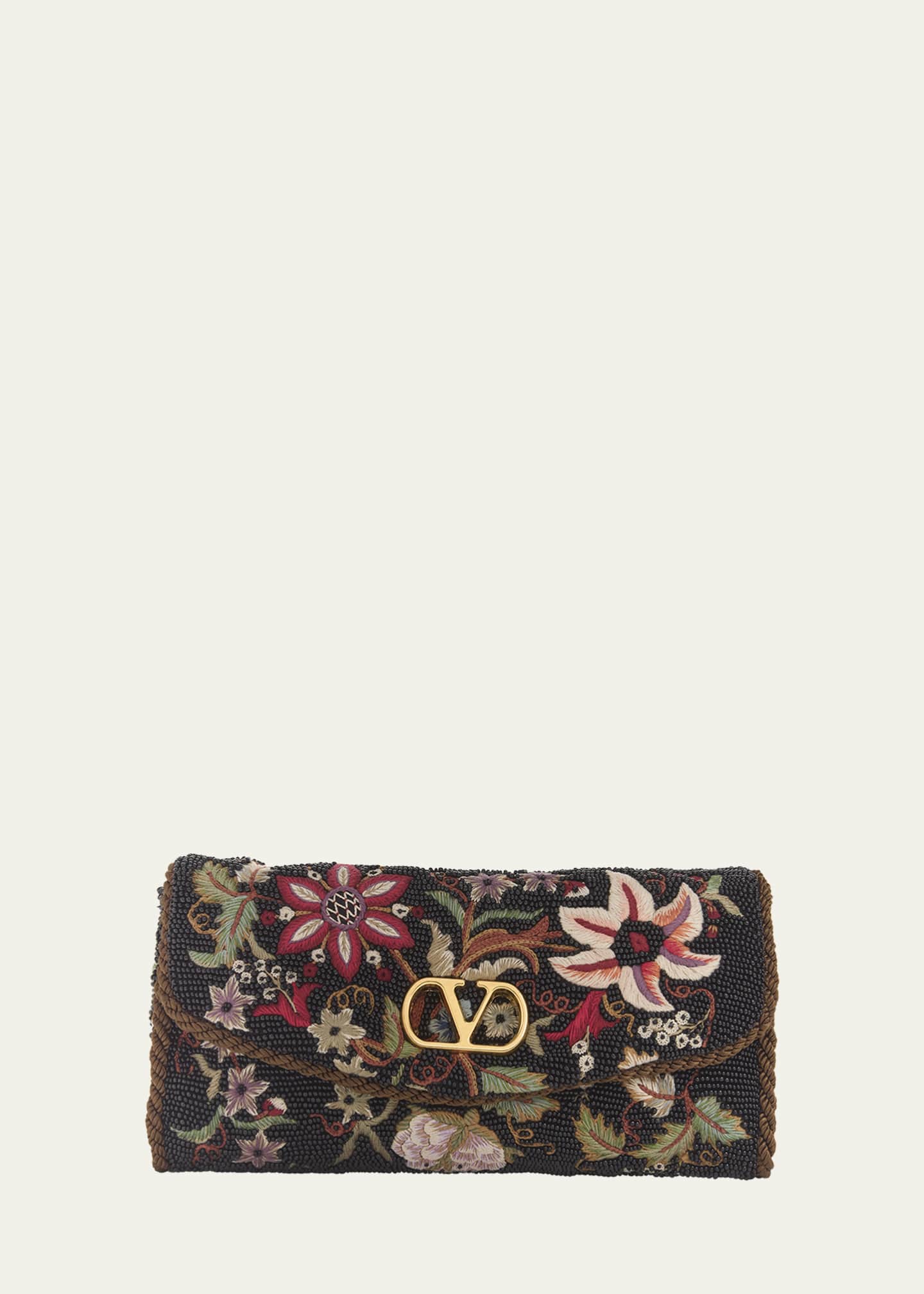 Valentino Garavani Vain Floral Beaded Shoulder Bag - Bergdorf Goodman