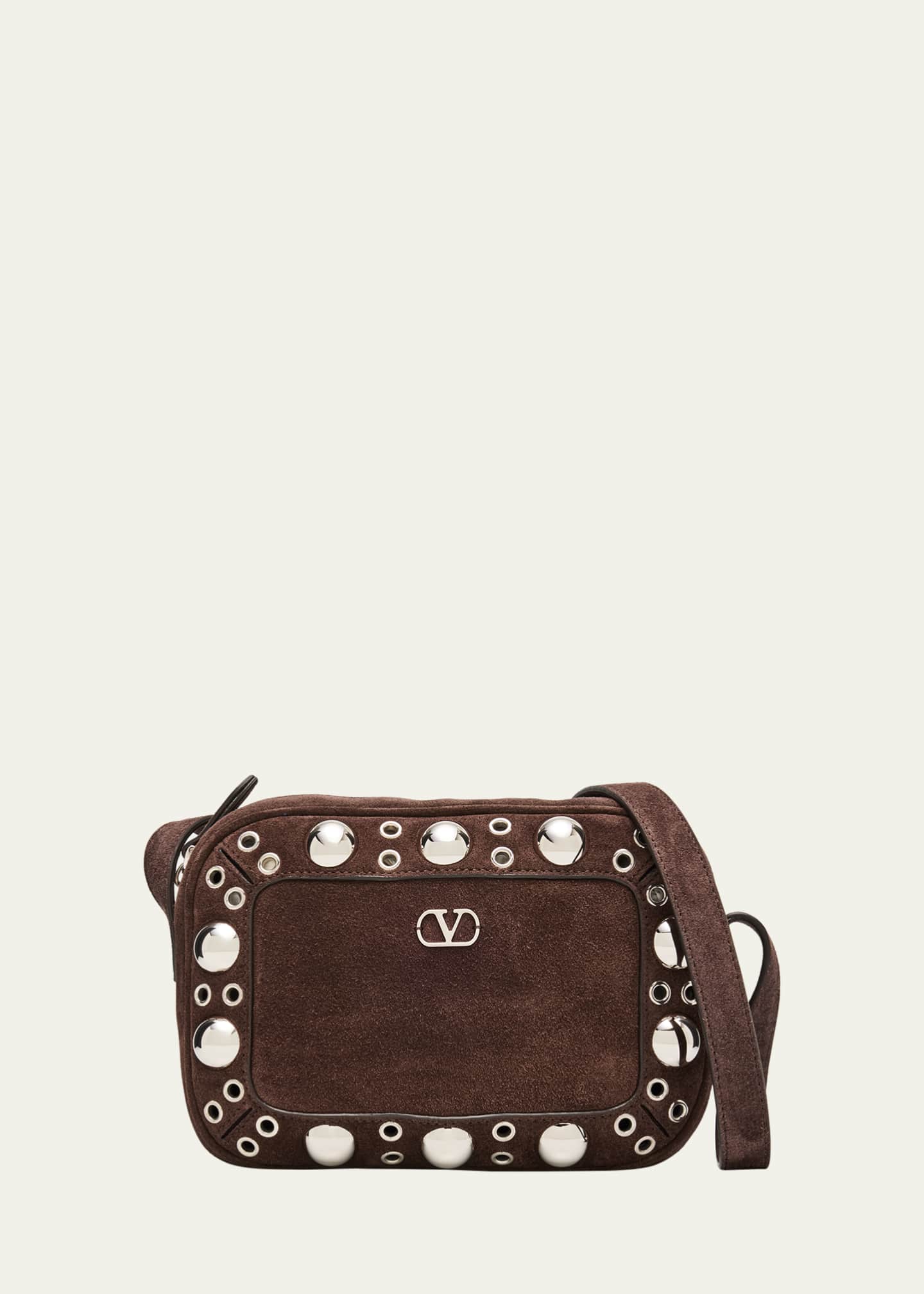 ショルダーバッグ VALENTINO GARAVANI NELLCOTE DARK BROWN SUEDE BAG Valentino Garavani Nellcôte Shoulder Bag | Brown | FARFETCH